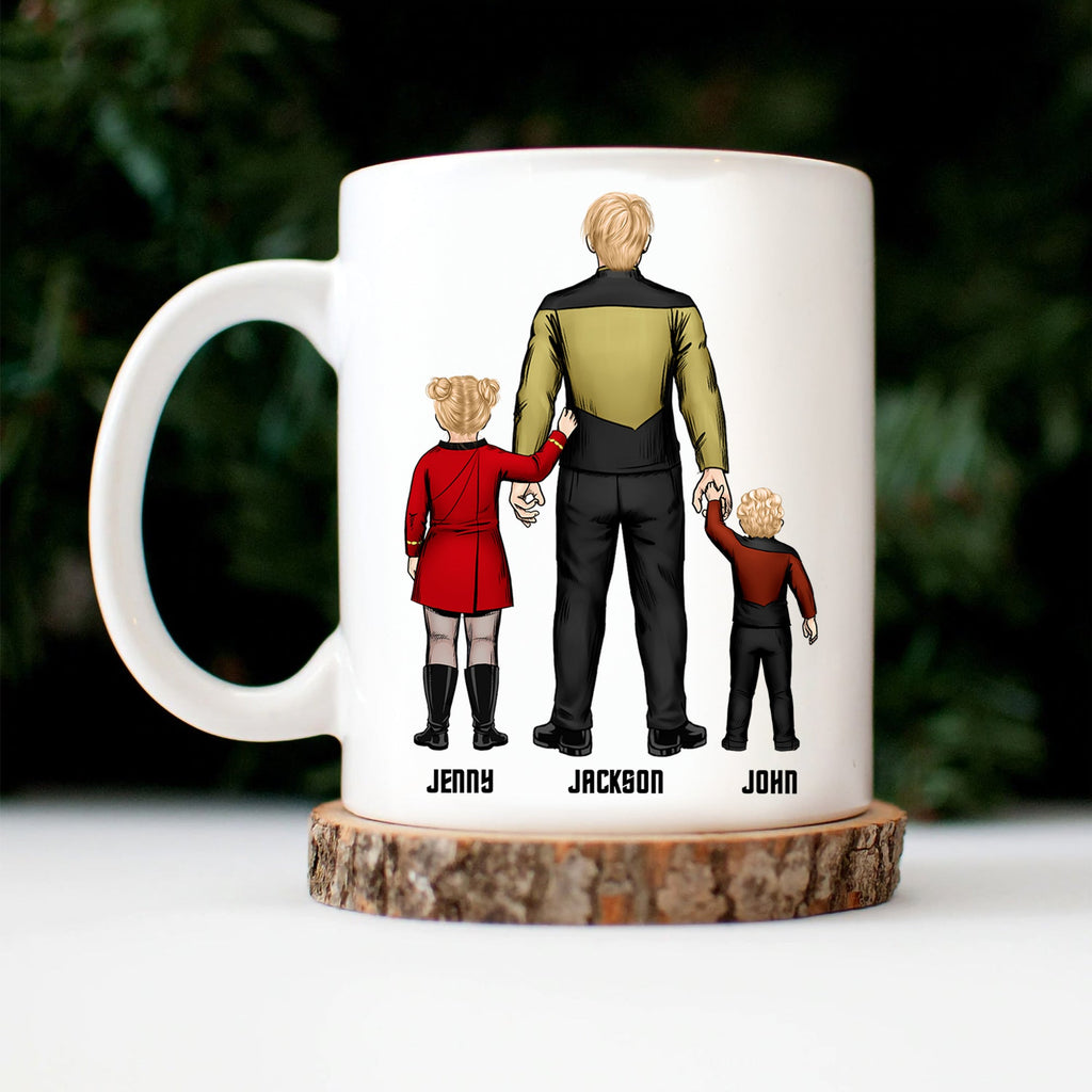 Personalized Captain Dad Mug Custom Name Gift for Him