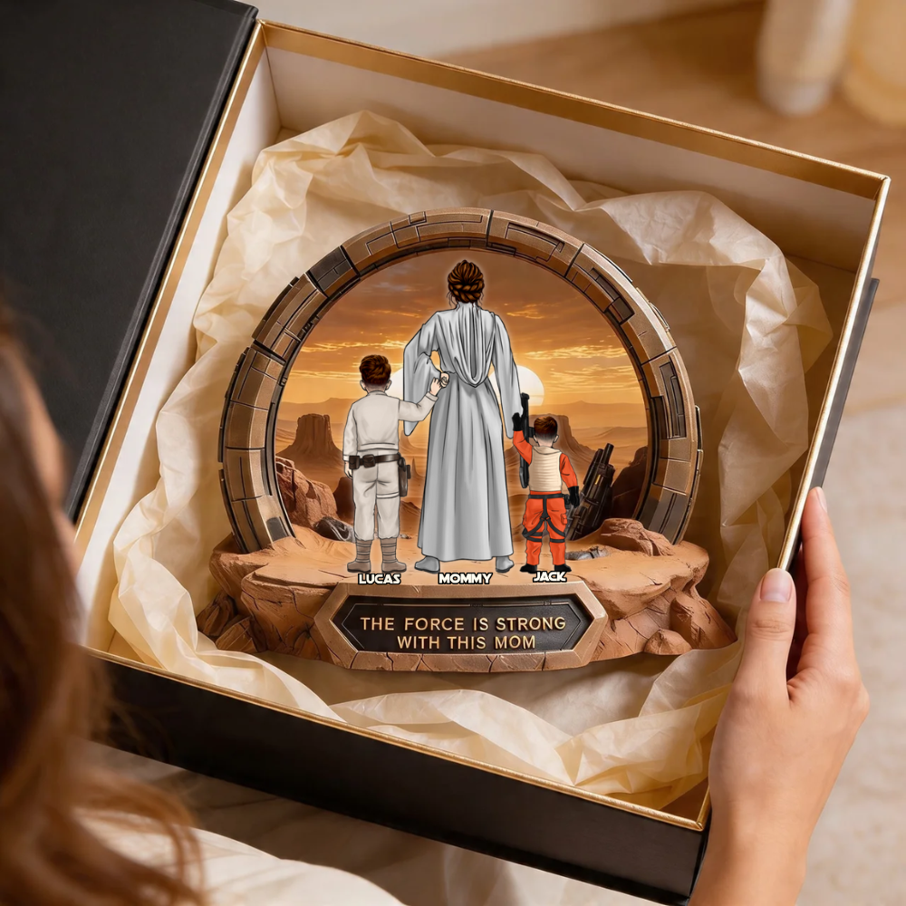 Personalized Acrylic Plaque Gift for Mom - The Force Is Strong