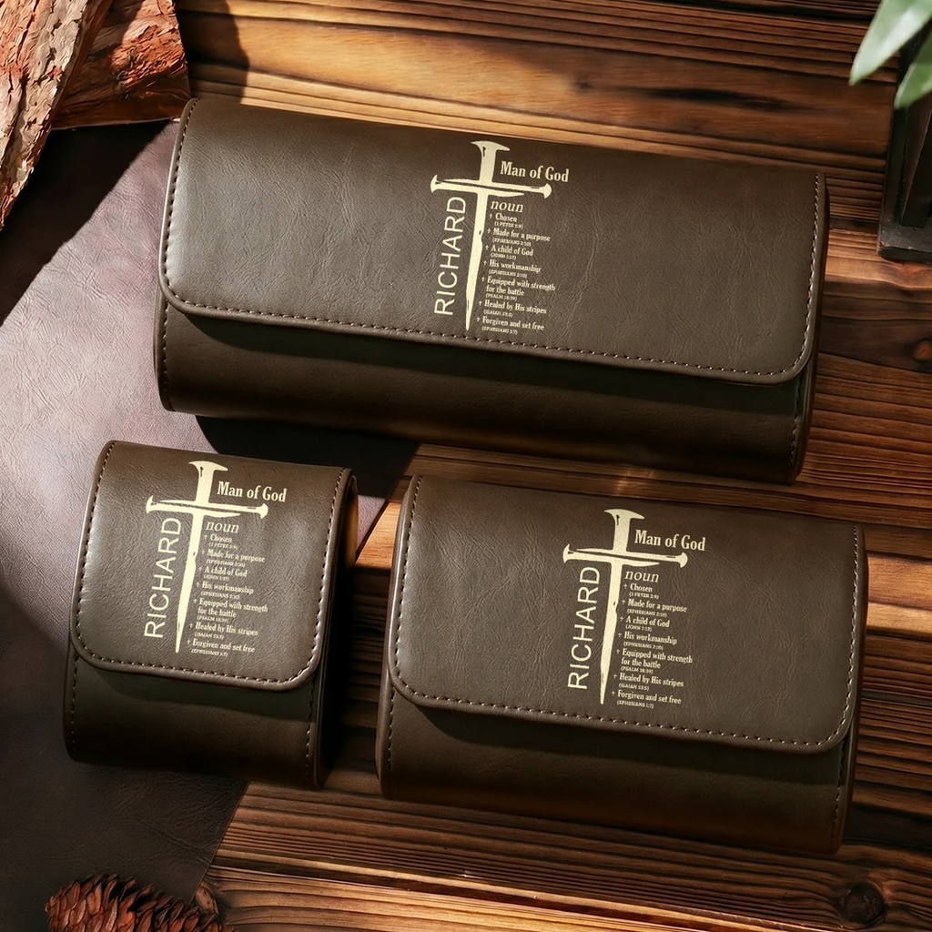 Personalized Leather Watch Case for Him or Her - Gift Idea