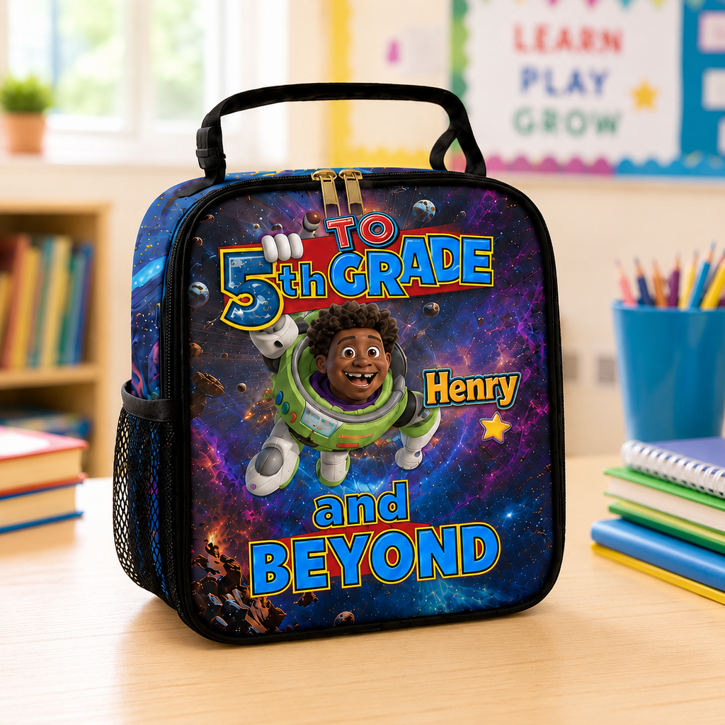 Personalized Galaxy Adventure Backpack & Lunch Set for Kids School Bag+ GradoCreations
