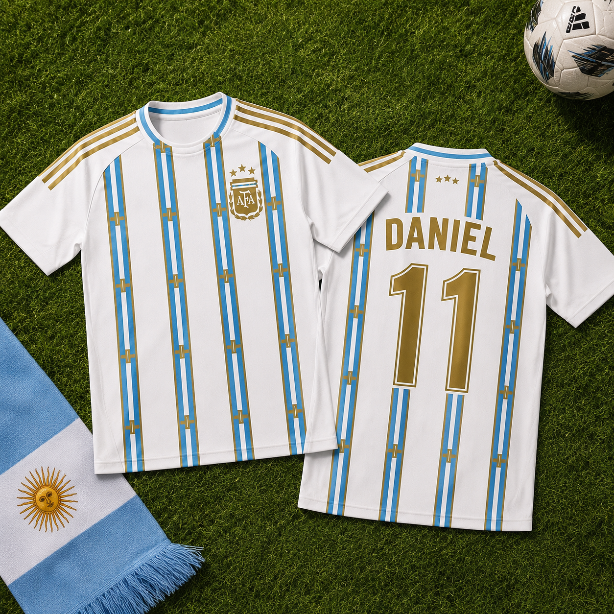 Personalized Argentina Soccer Jersey Custom Name Gift for Football Fans