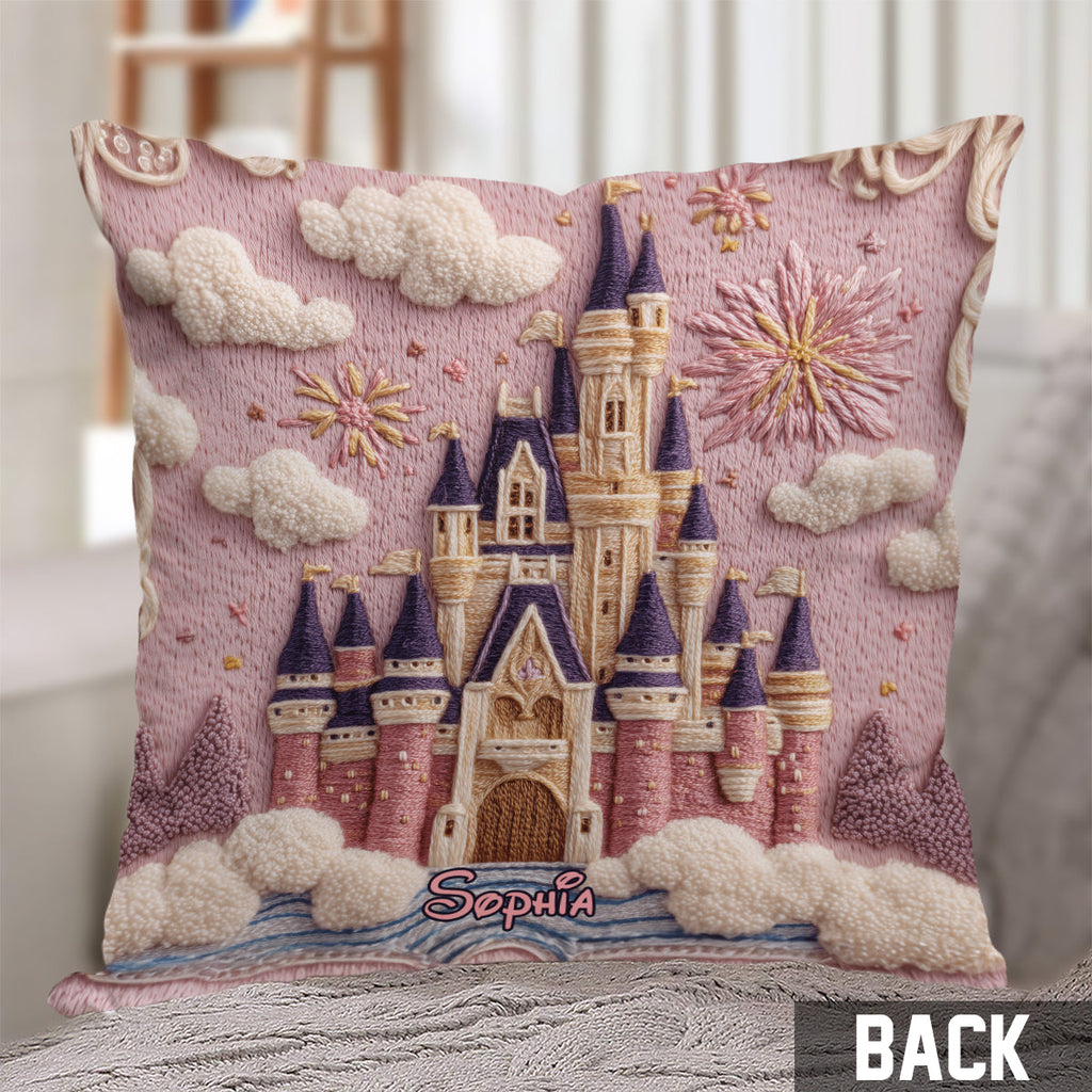 Personalized Castle Pillow Custom Name Gift for Fans