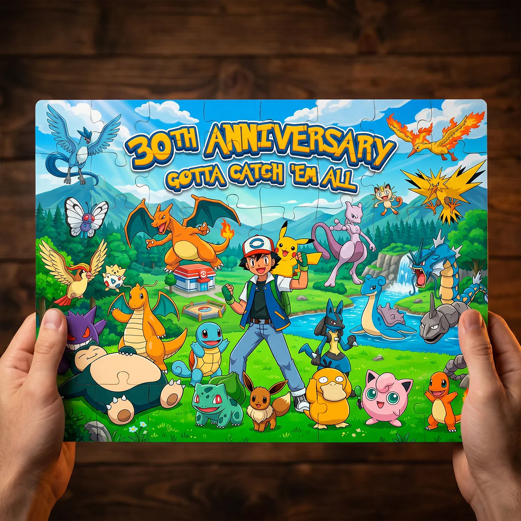 Personalized 30th Anniversary Puzzle - Gotta Catch 'Em All Gift for Kids