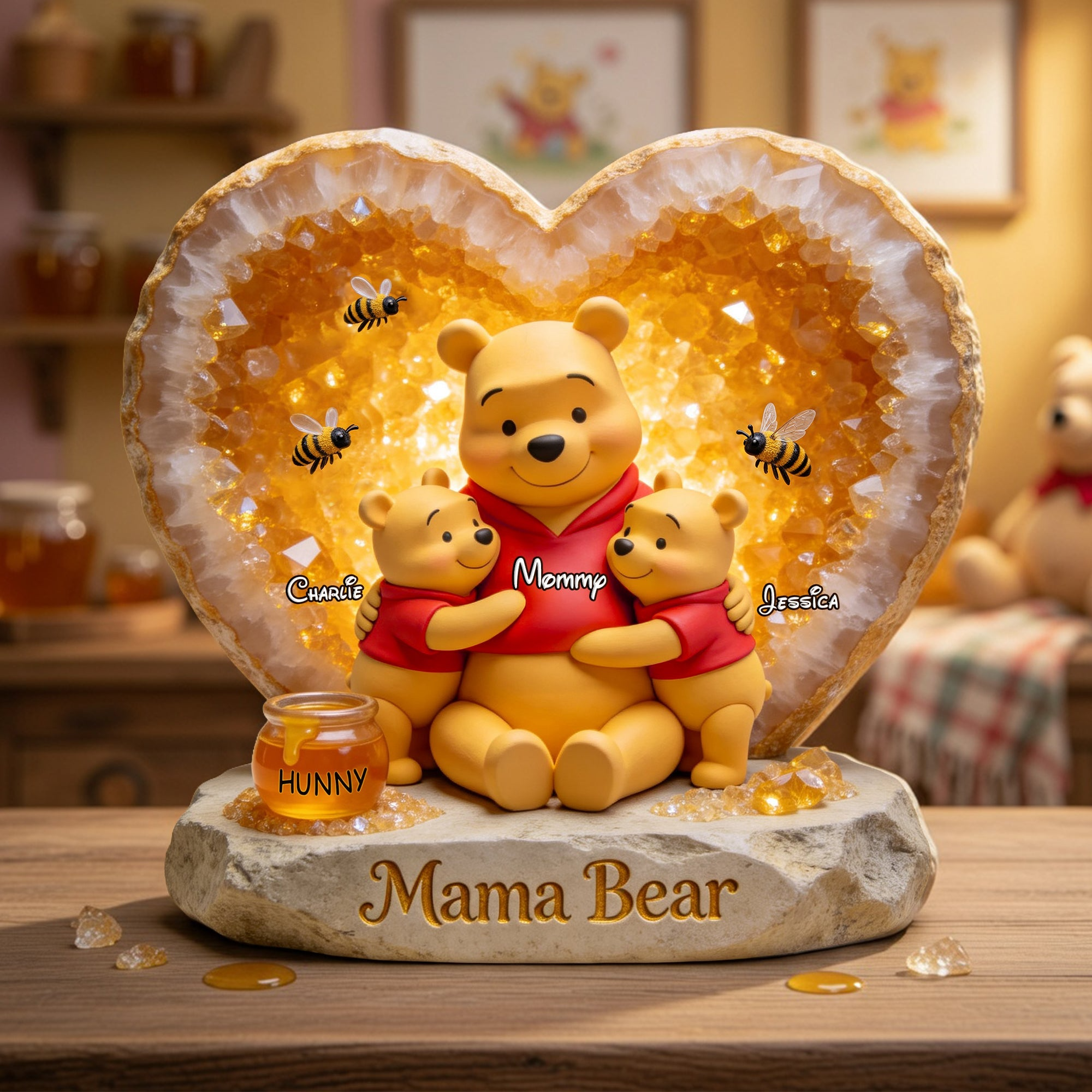 Personalized Mama Bear Acrylic Plaque Custom Gift for Mom