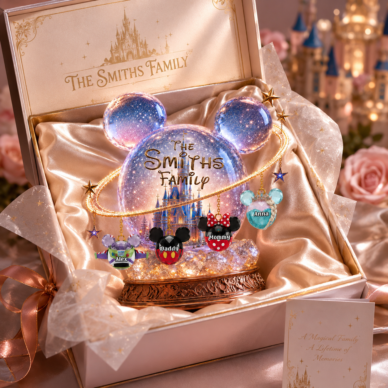 Personalized Acrylic Family Name Plaque Magical Castle Gift Acrylic Plaque GradoCreations