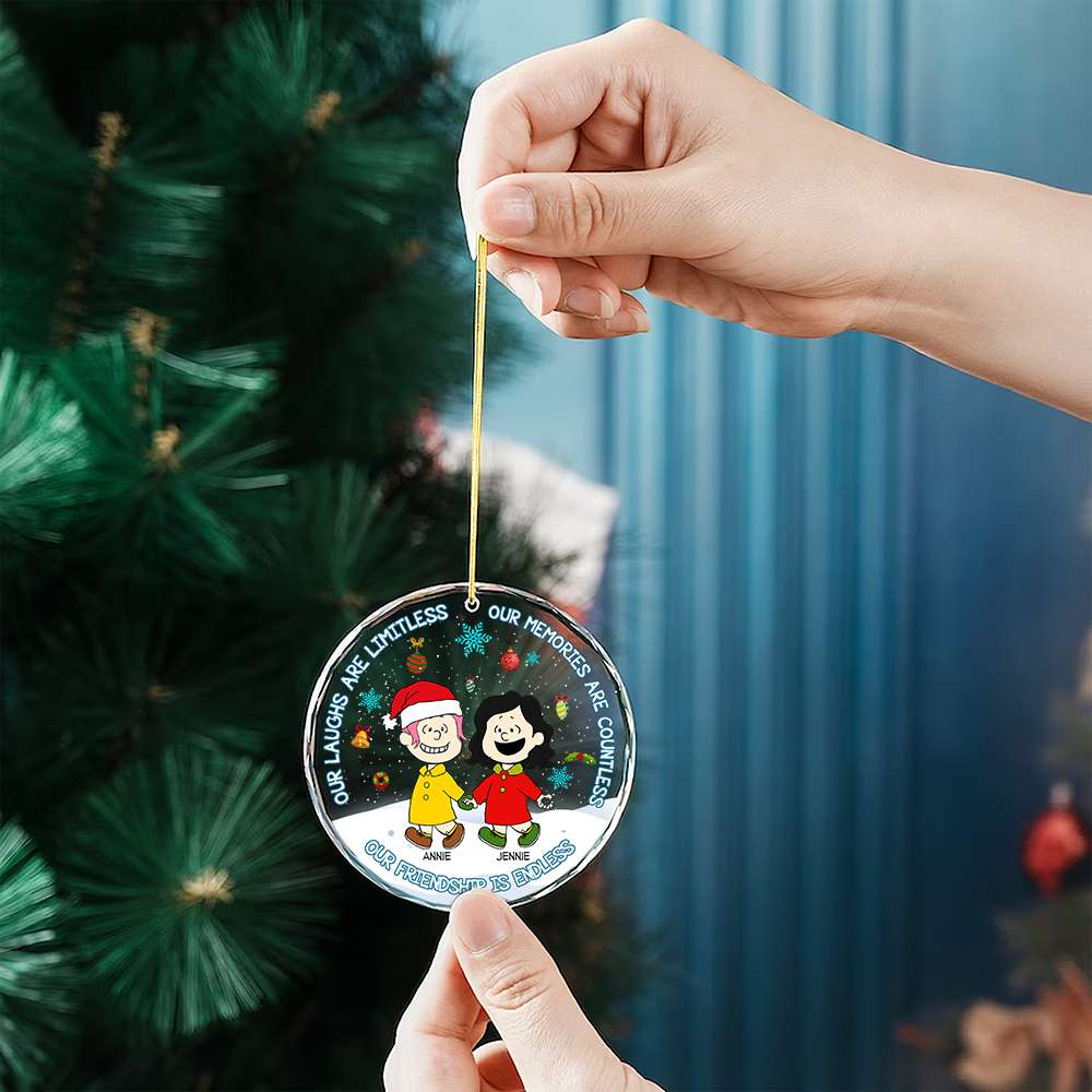 Personalized Glass Ornament Friendship Gift for Friends Christmas