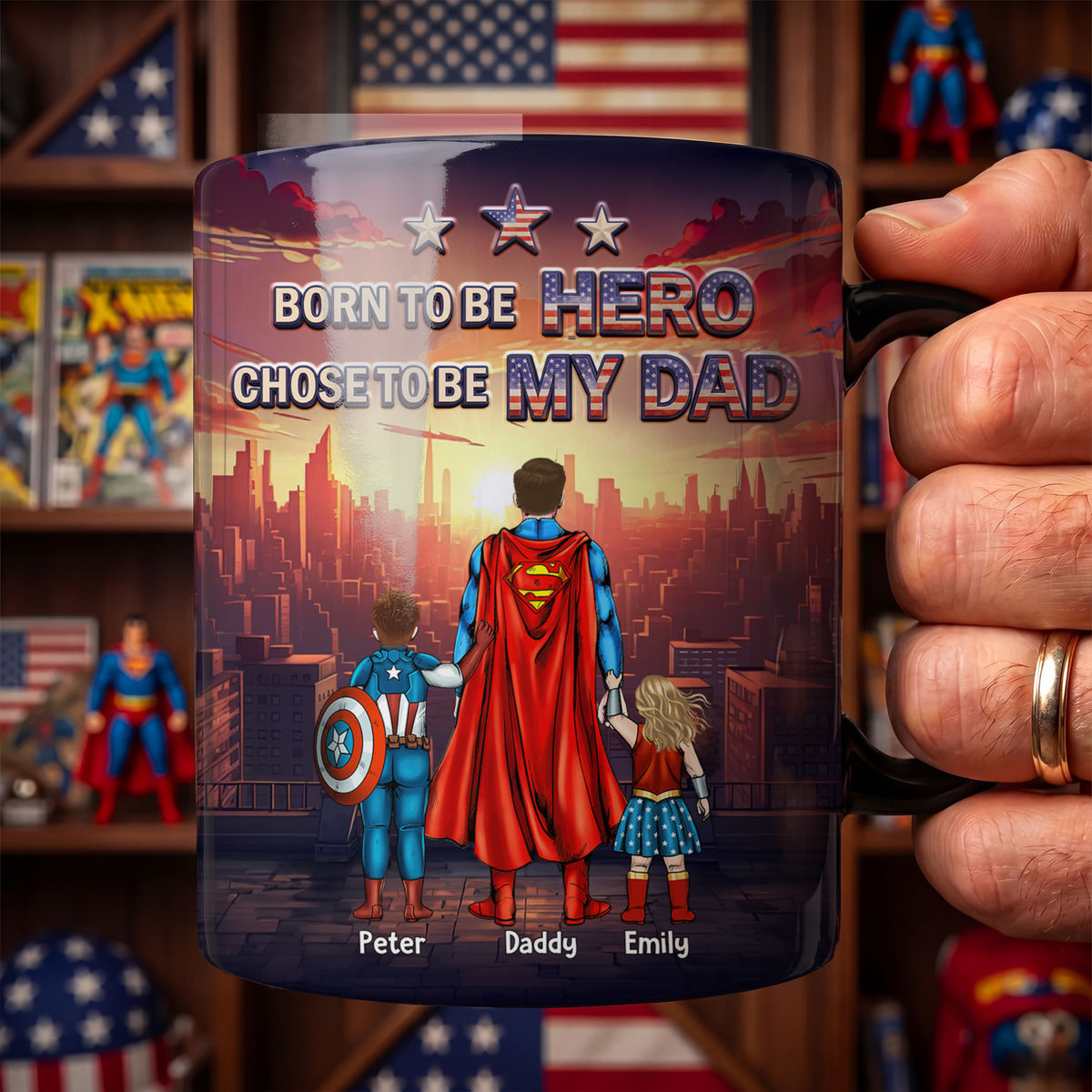 Personalized Color Changing Mug for Dad - Hero Design Gift