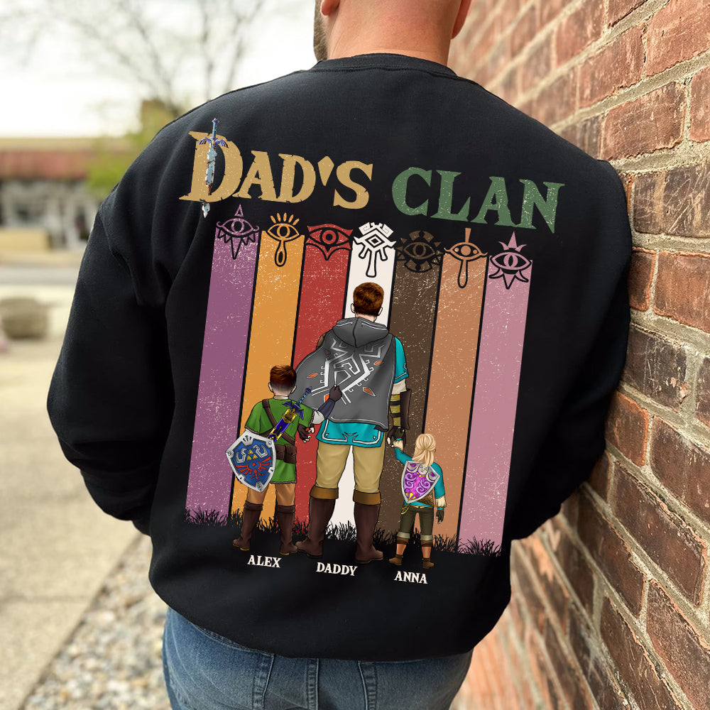 Personalized Zelda Dad's Clan T-shirt Custom Family Gift for Dad