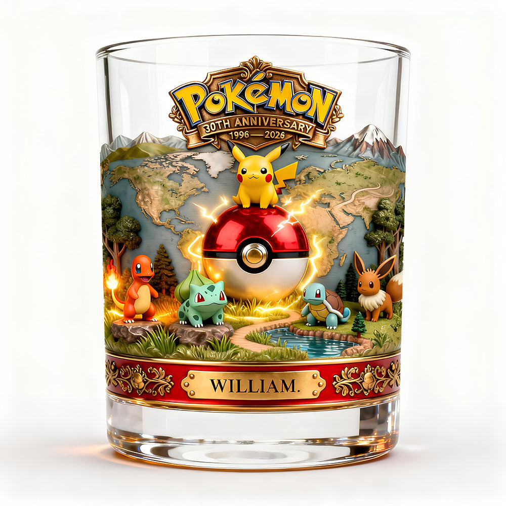 Personalized Whiskey Glass 30th Anniversary Gift for Movie Fans