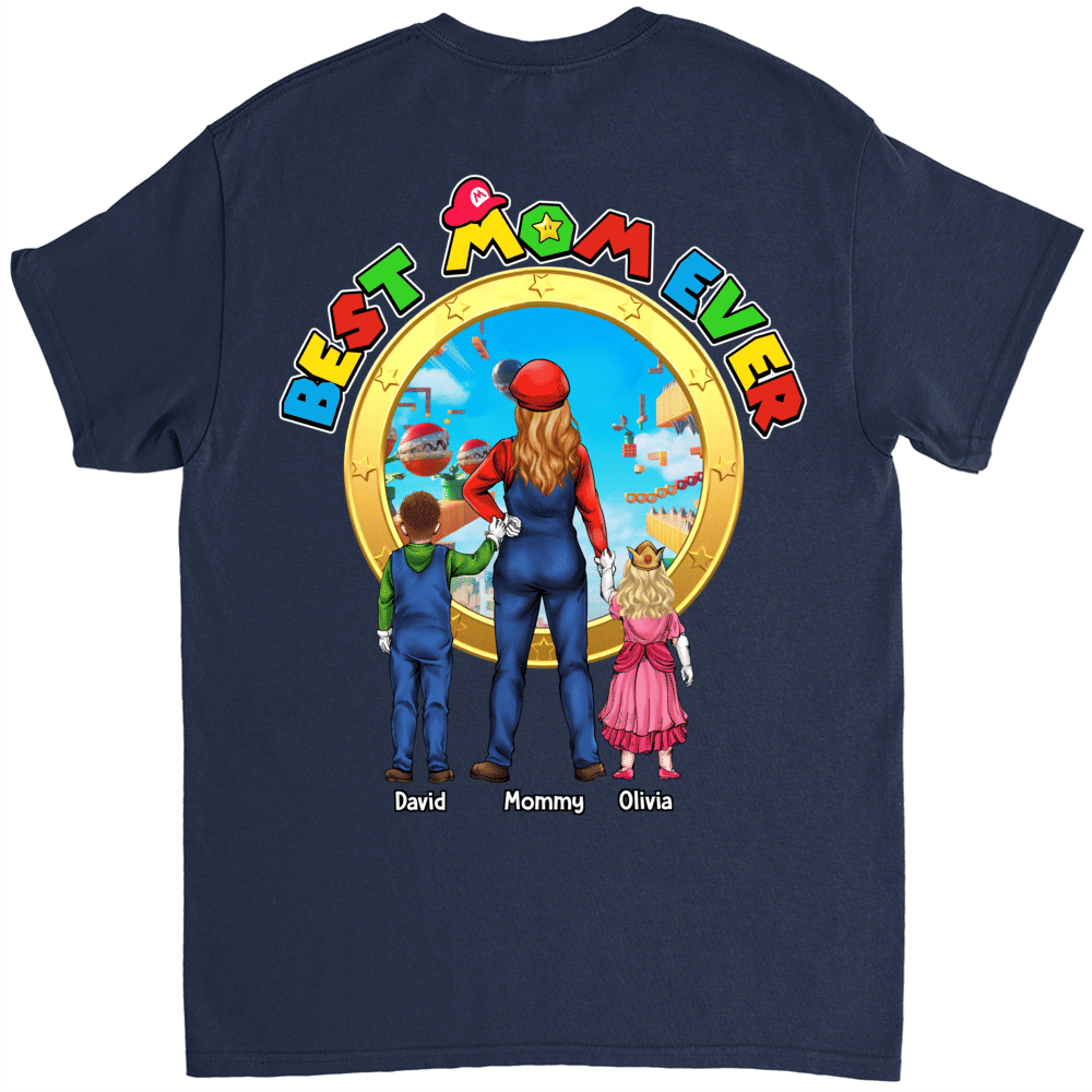 Personalized Best Mom Ever Super Mommio Shirt Gift for Mom Cotton Apparel GradoCreations
