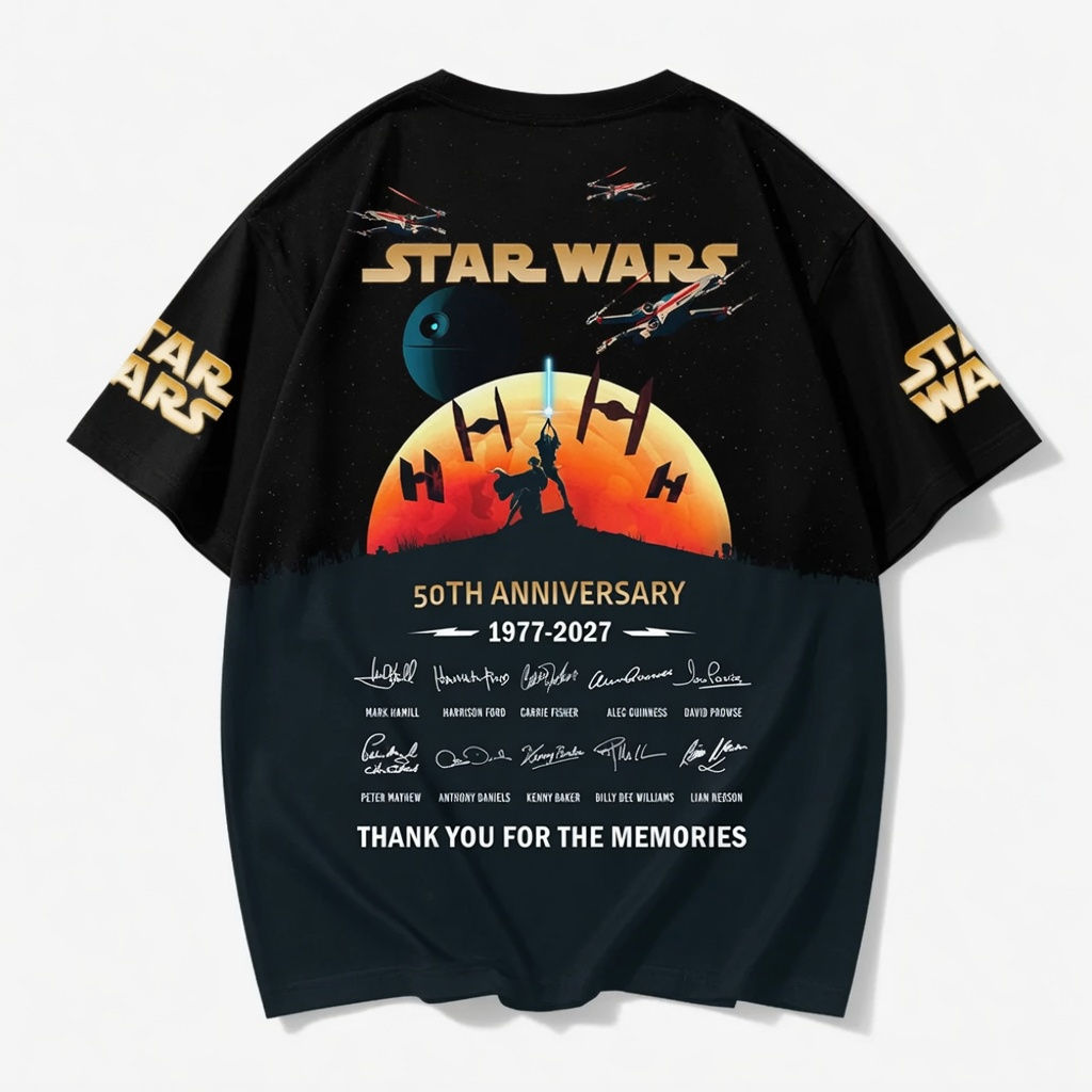 Personalized Star Wars 50th Anniversary All Over Shirt Gift for Movie Fans