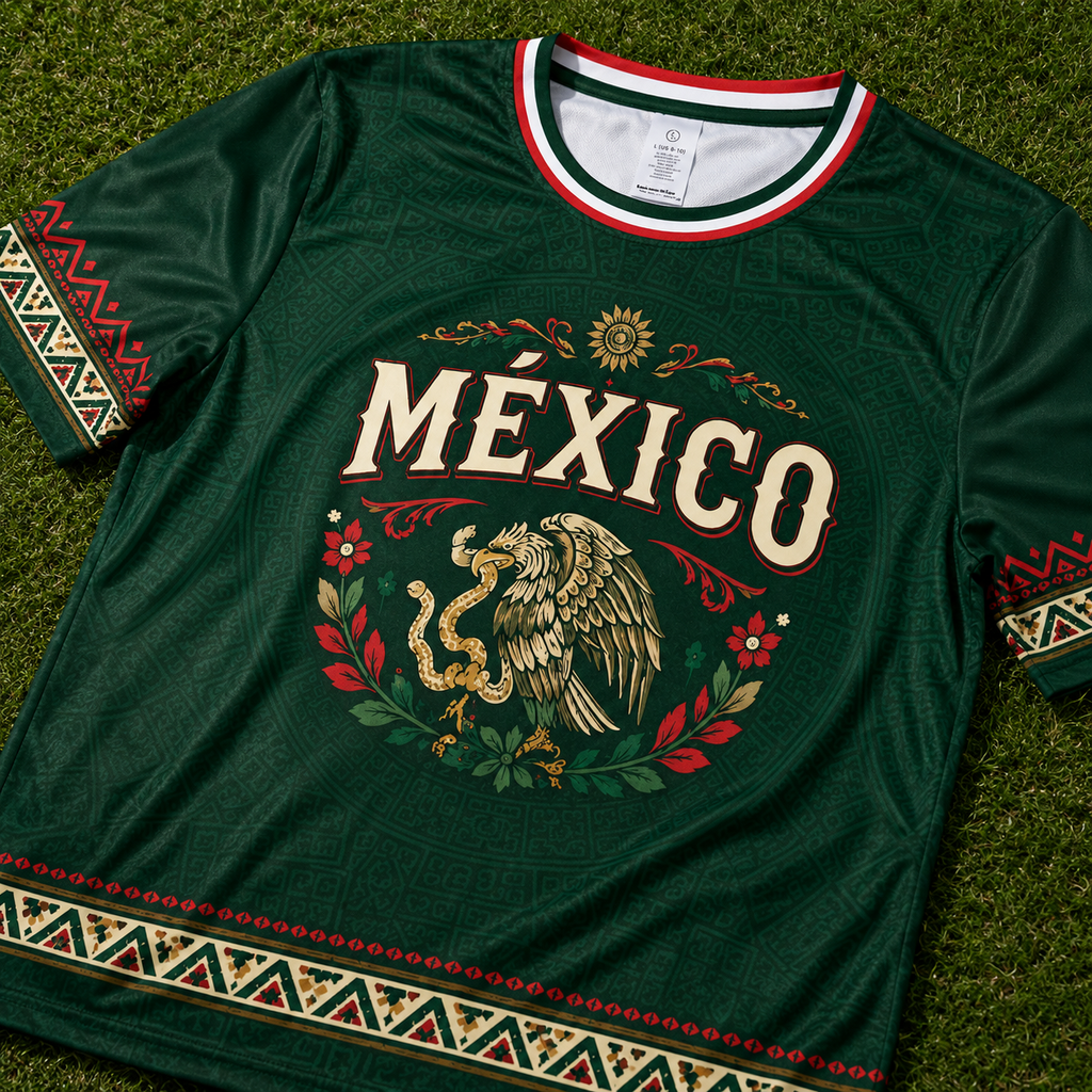 Personalized Mexico Aztec Eagle Soccer Jersey Gift for Football Lovers
