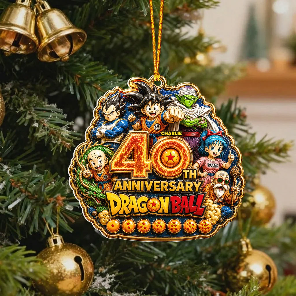 Personalized Acrylic Ornament 40th Anniversary Dragon Ball Gift Ornament GradoCreations