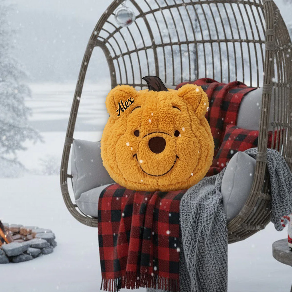 Personalized Honey Bear Shaped Pillow Custom Name Gift for Movie Fans Pillow GradoCreations