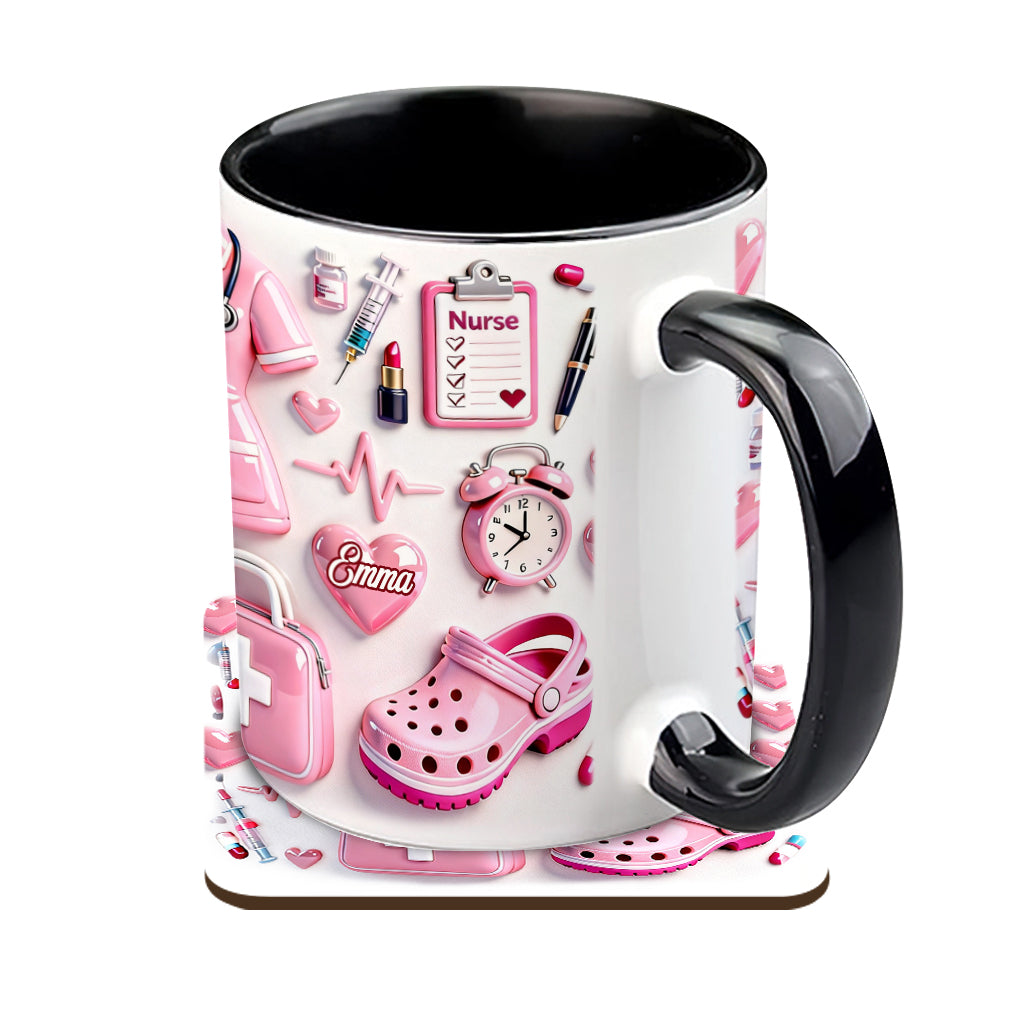 Personalized Nurse Accent Mug Custom Name Gift for Nurse
