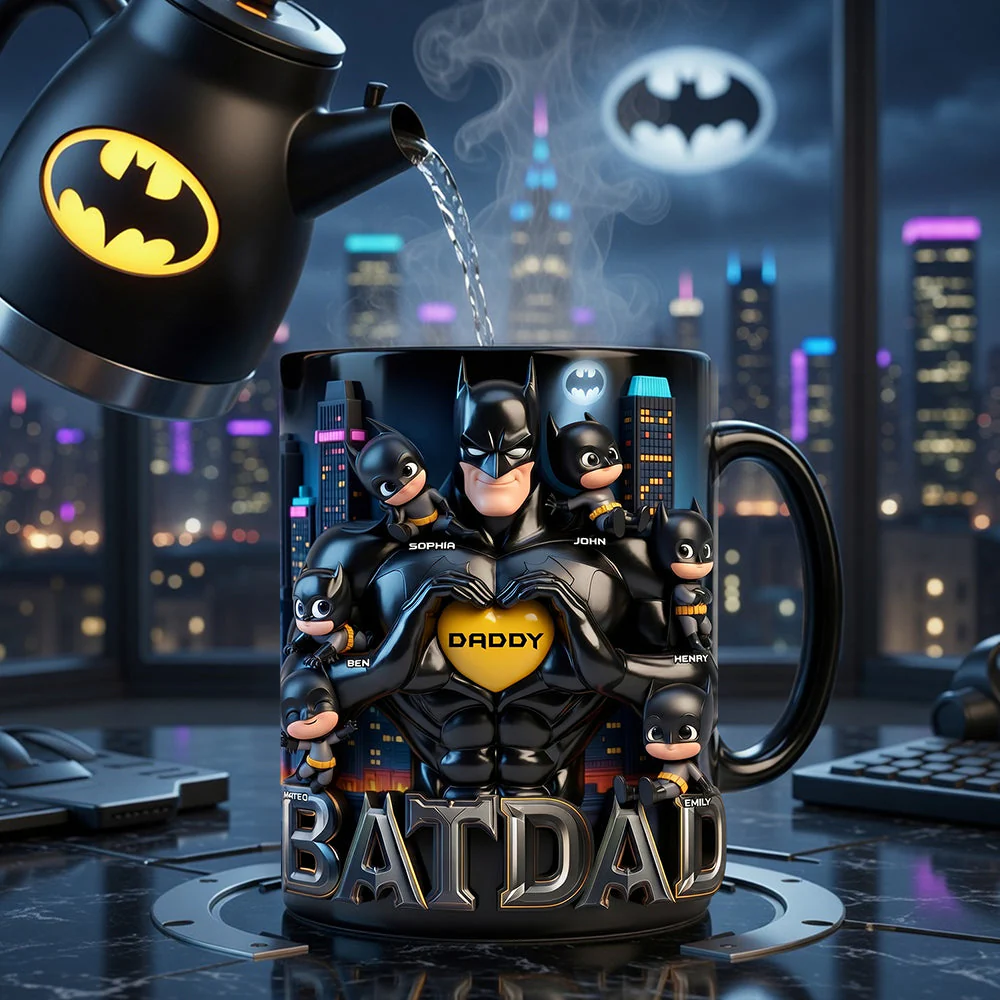 Personalized Color Changing Mug Superhero Dad Gift for Father's Day