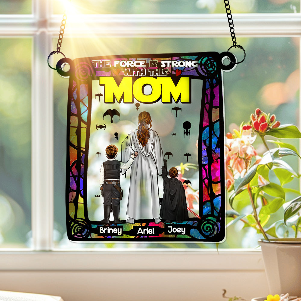 Personalized Mom Suncatcher Window Hanging Decor Gift