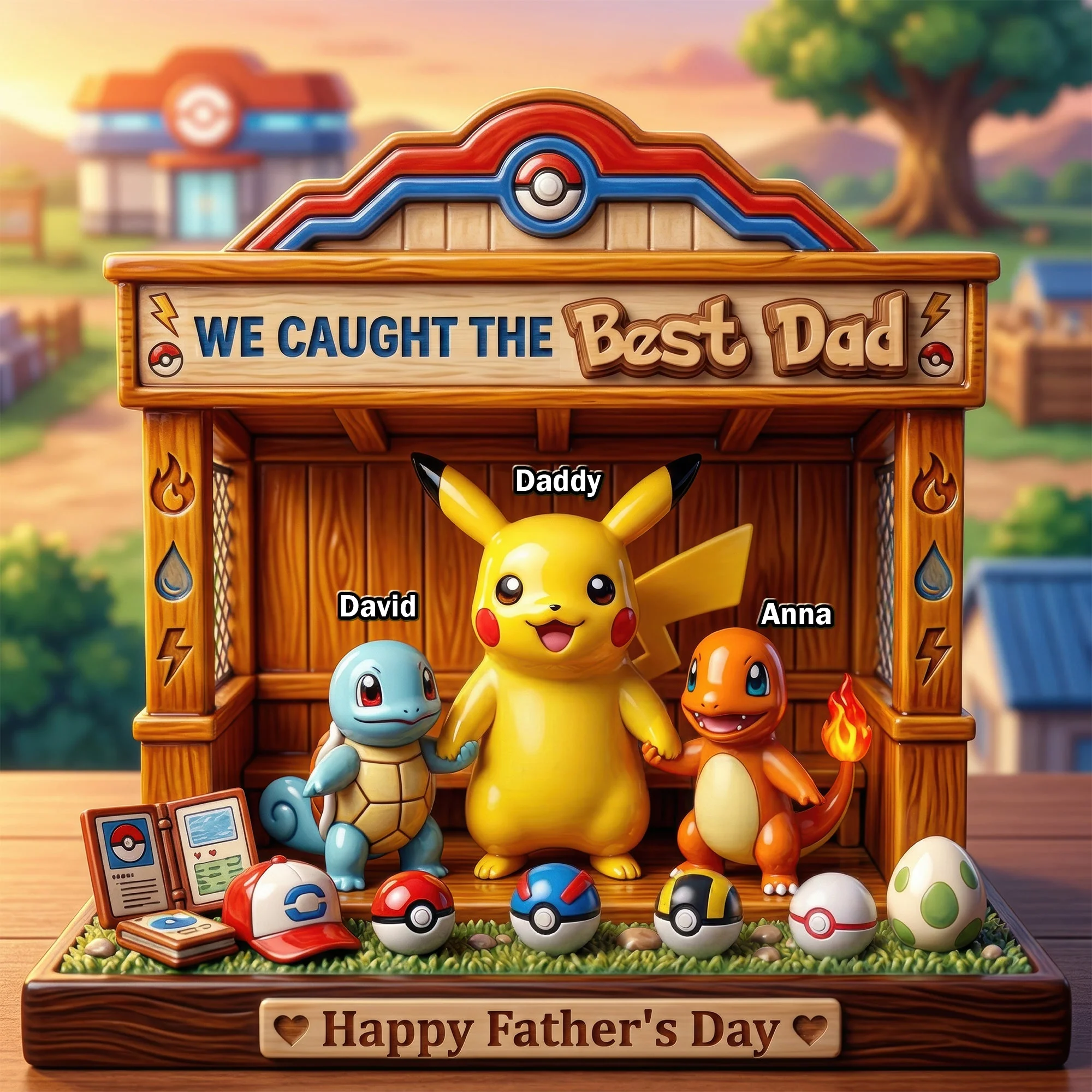 Personalized Acrylic Plaque We Caught The Best Dad Gift for Father's Day Acrylic Plaque GradoCreations