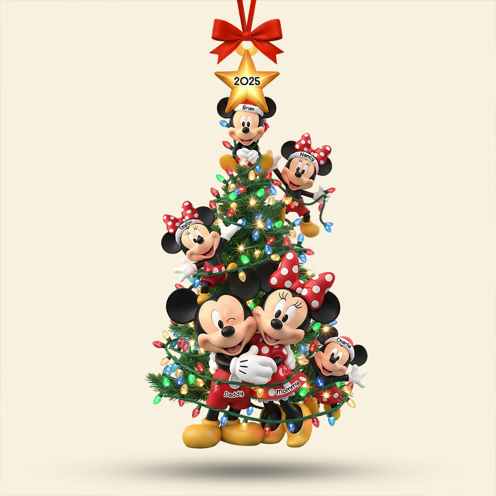 Personalized Acrylic Family Christmas Tree Ornament Gift
