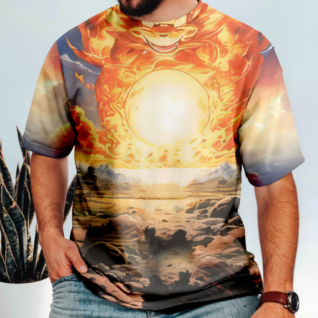 Personalized 3D Super Saiyan T-Shirt Gift for Dad, Grandpa | Unique Father's Day Apparel