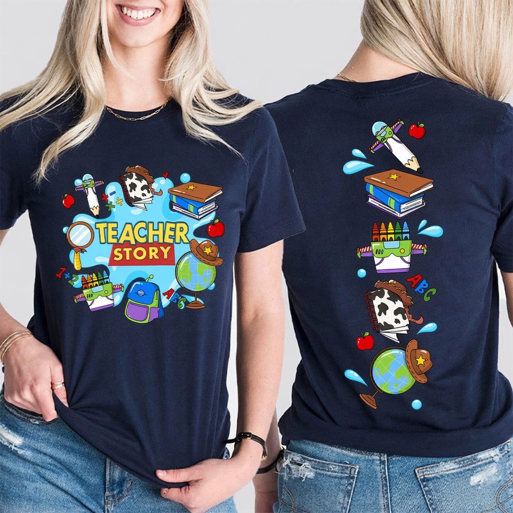 Personalized Teacher Shirt Cute School Supply Gift for Teachers Cotton Apparel GradoCreations