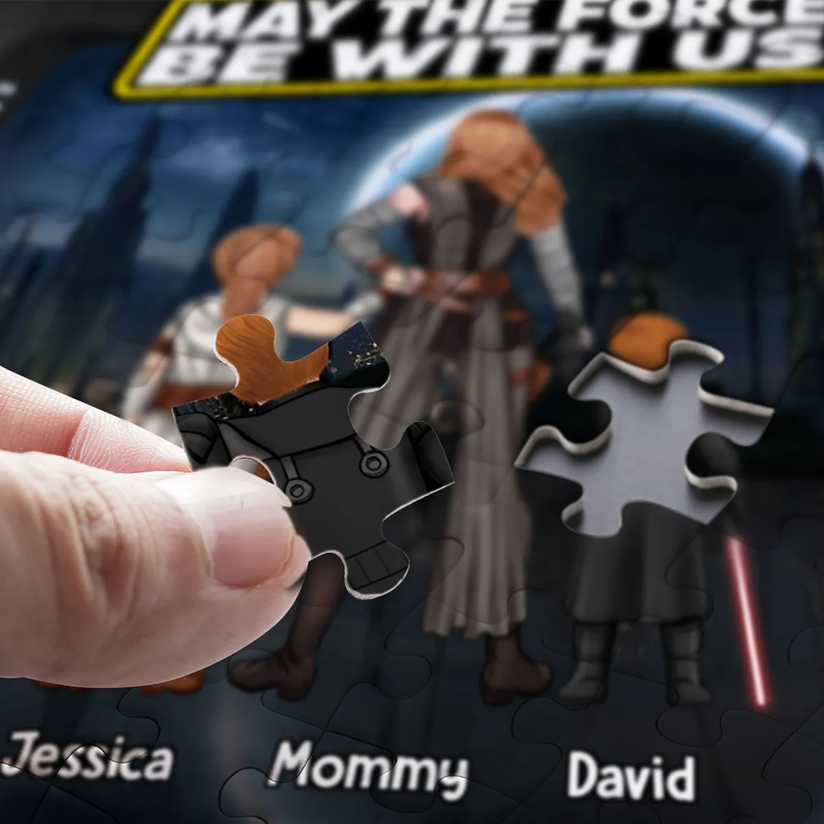 Personalized May The Force Be With Us Puzzle Gift for Mom