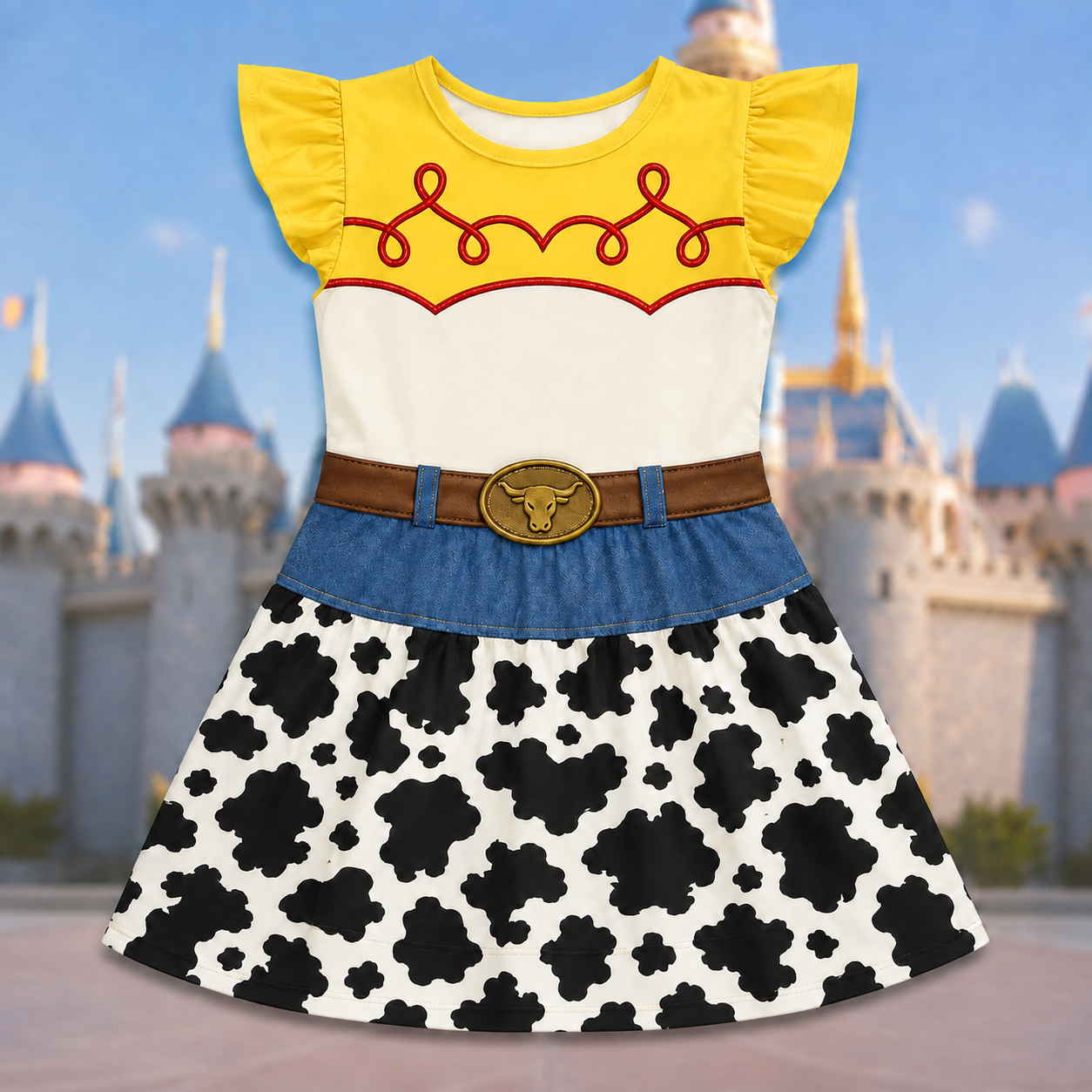 Personalized Kids Cowgirl Jessie Costume Dress for Halloween Kid Dress GradoCreations