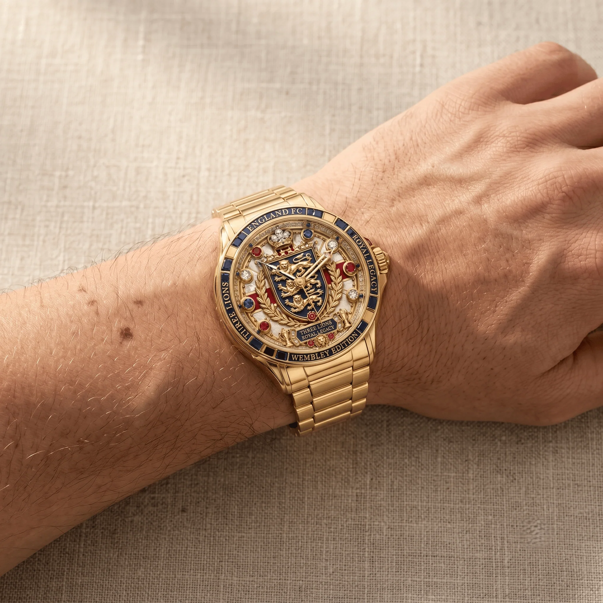 Personalized England FC Men's Wrist Watch - Gift for Sports Lovers