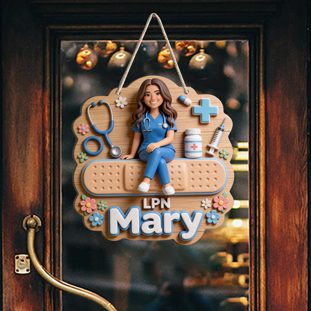 Personalized Nurse Welcome Sign Custom Shaped Wood Gift
