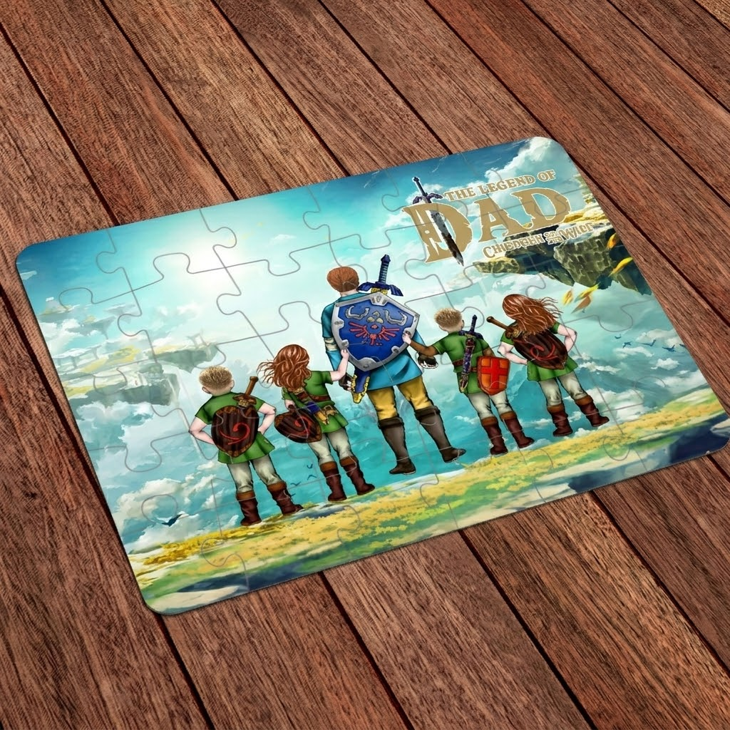 Personalized Fantasy Adventure Puzzle Gift for Dad