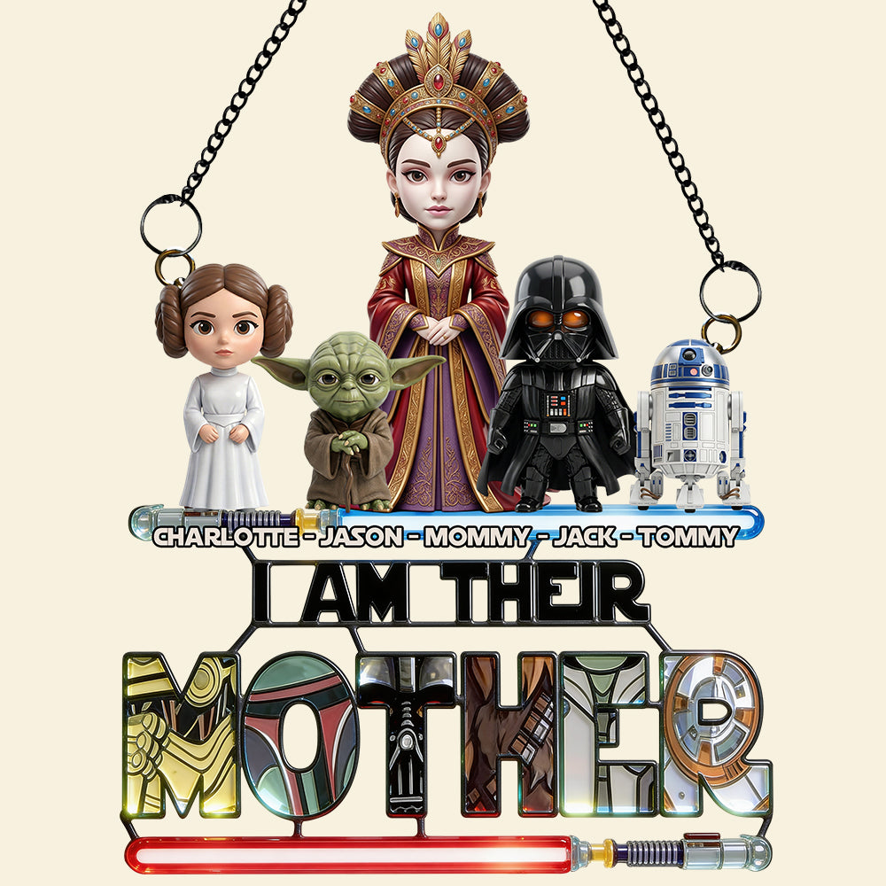 Personalized Star Wars Suncatcher Ornament Gift for Mom Window Hanging Suncatcher GradoCreations