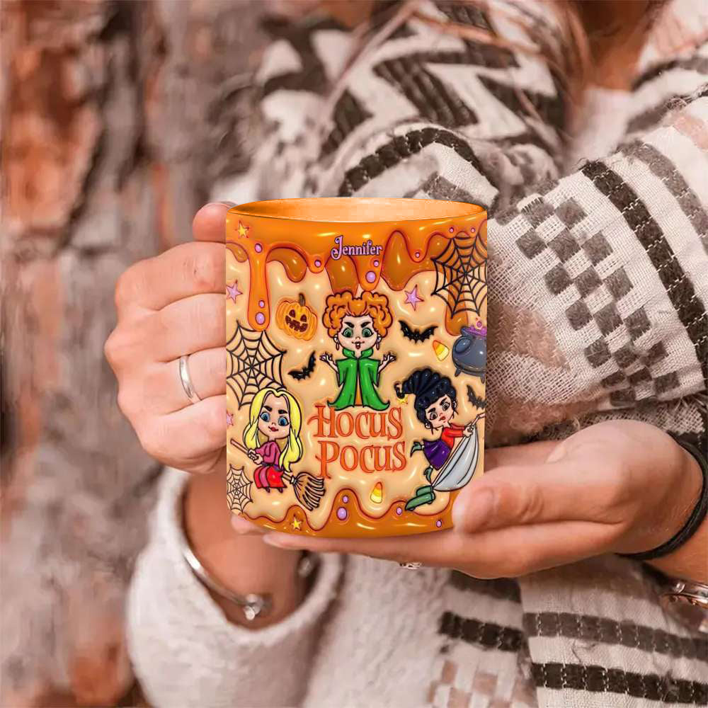 Personalized Hocus Pocus Mug with 3D Effect for Halloween Gift