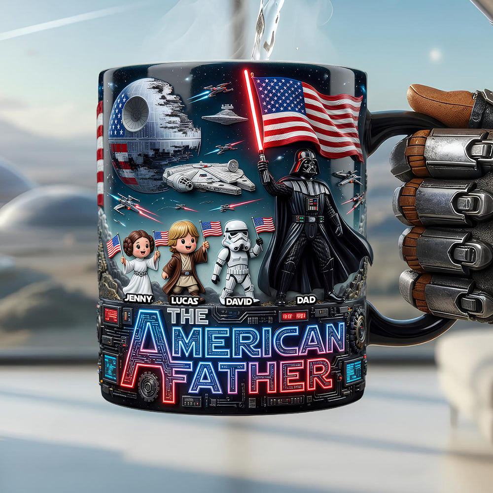 Personalized Color Changing Mug Stars Wars Design Gift for Dad