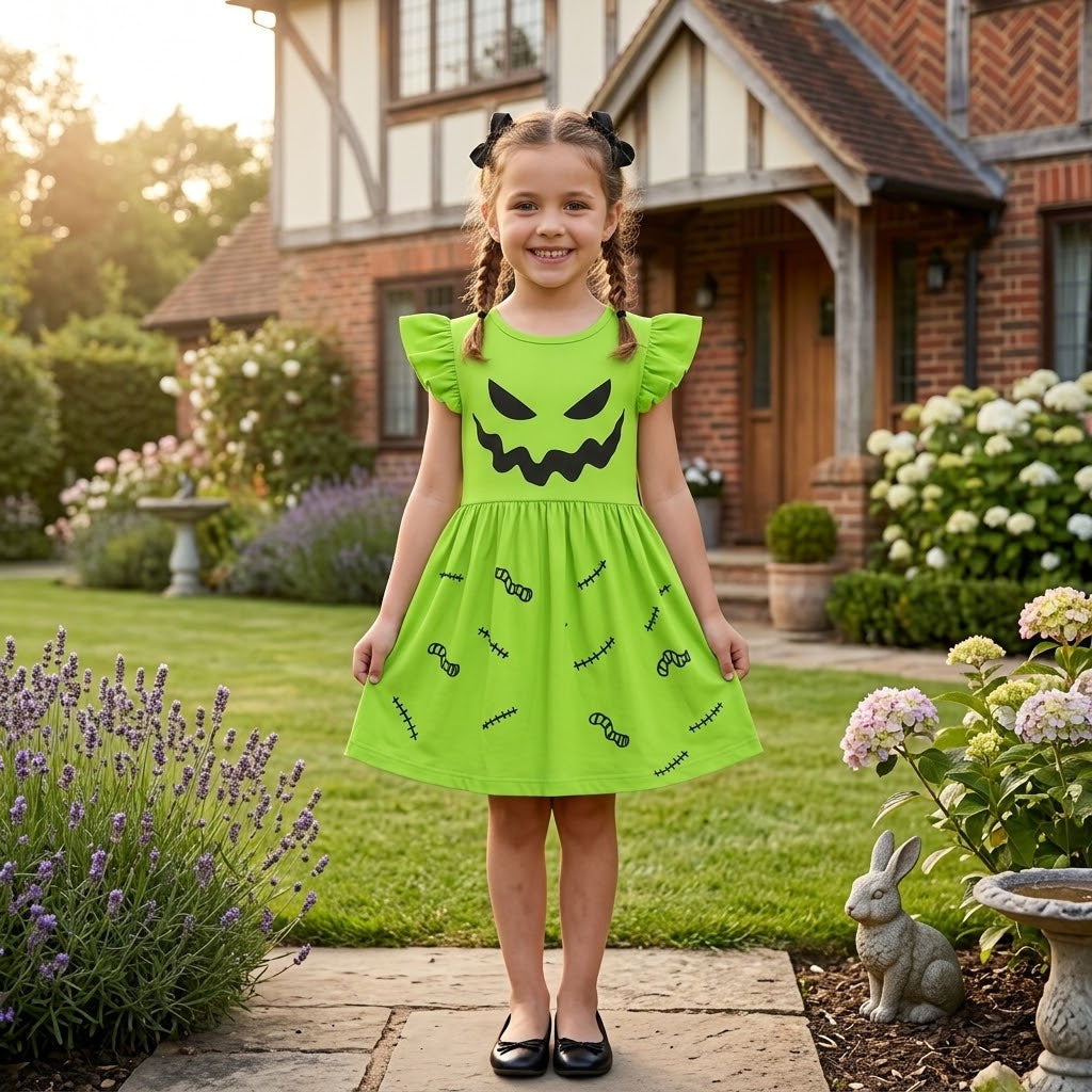 Personalized Oogie Boogie Dress for Kids - Halloween Costume Gift Kid Dress GradoCreations