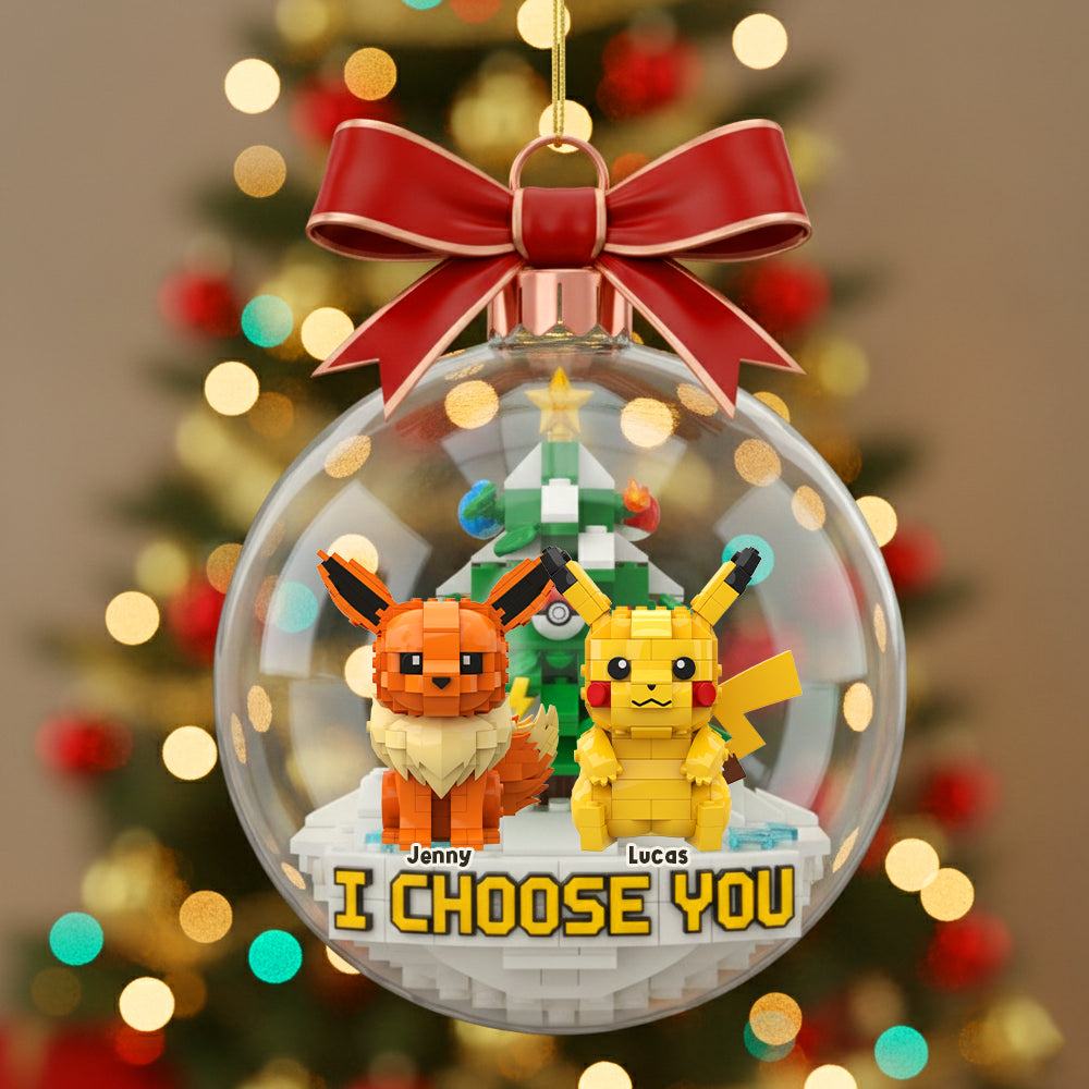 Personalized Acrylic Christmas Ornament - Custom Couple Gift