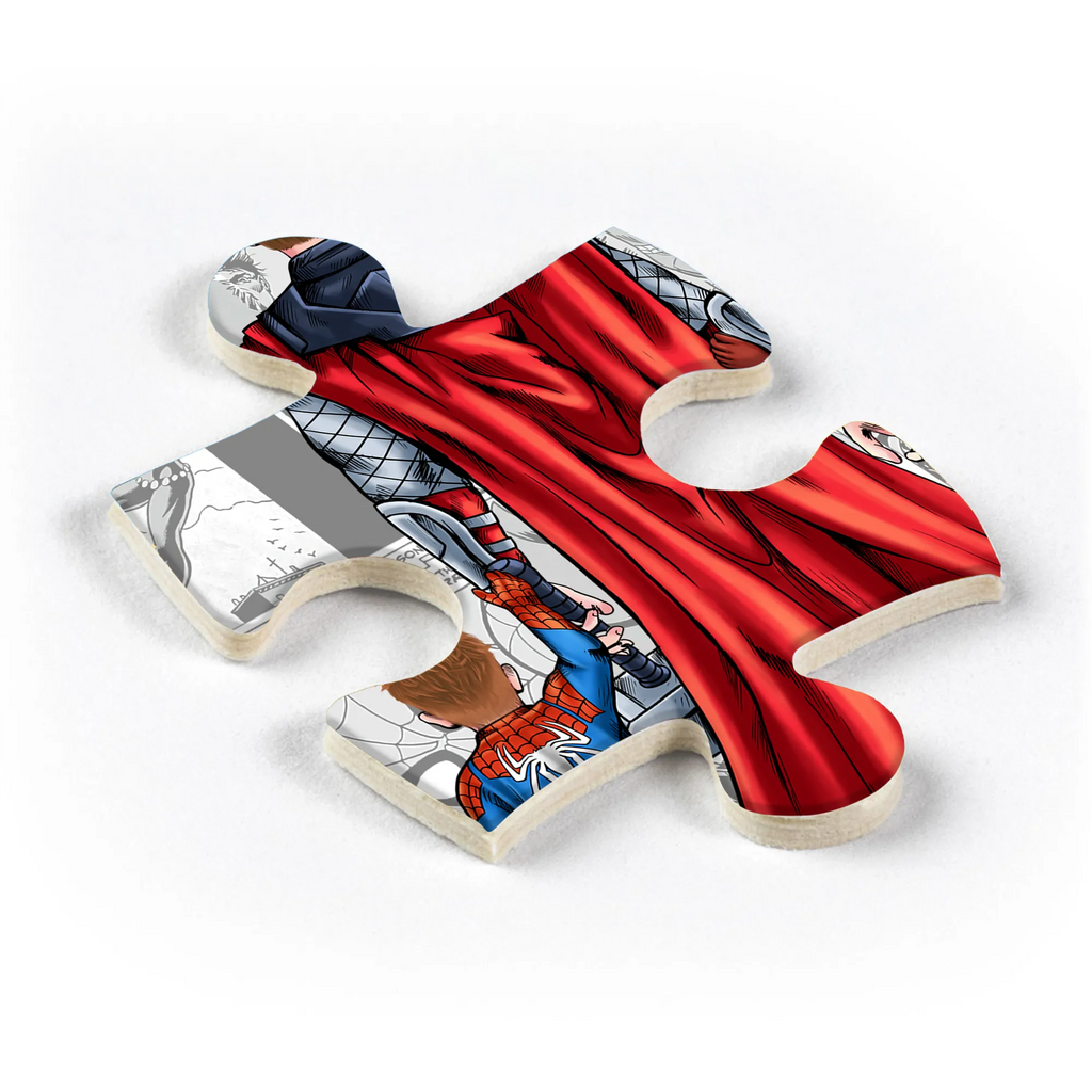 Personalized Super Dad Puzzle Custom Name Gift for Dad
