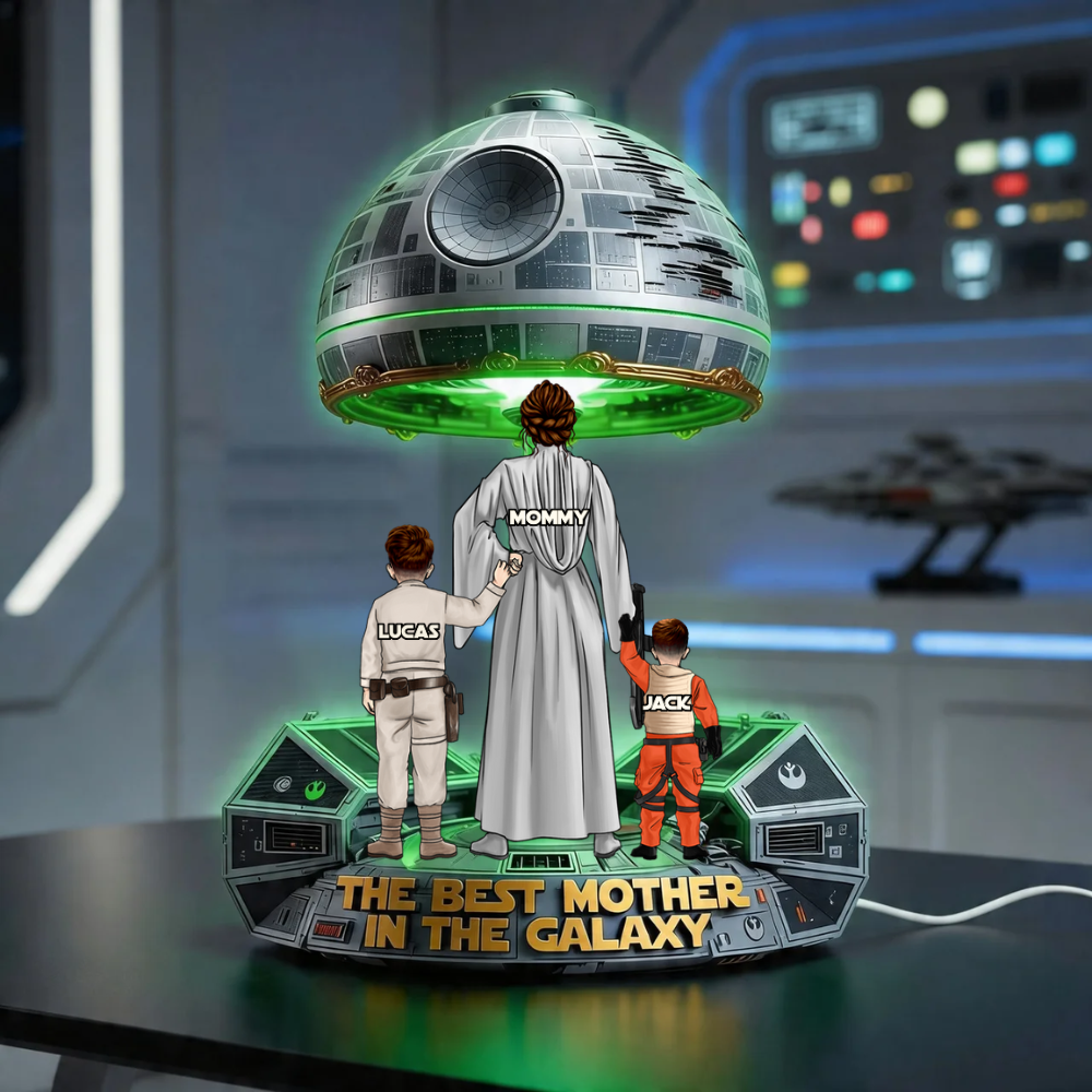 Personalized Acrylic Light Box Best Mother in Galaxy Gift for Mom