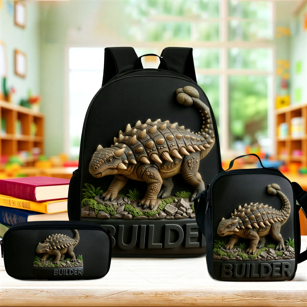 Personalized Dinosaur Backpack Set with Lunch Bag & More for Kids