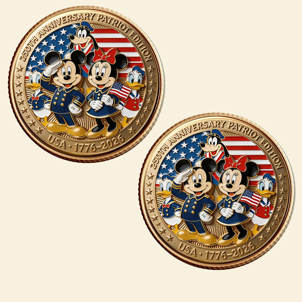 Personalized Metal Coin Anniversary Gift for Patriots & Movie Fans