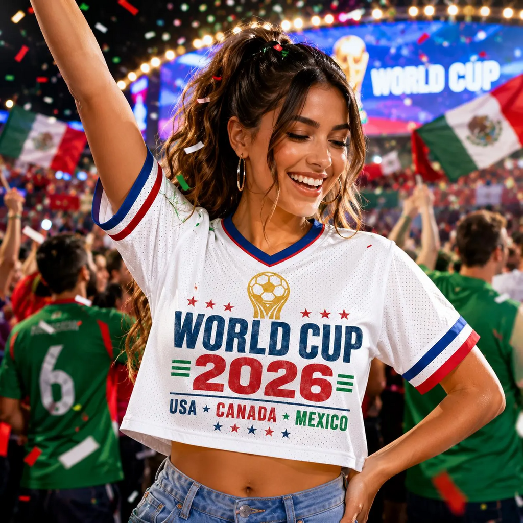 Global Soccer Championship 2026 Crop Top Jersey Gift for Fans