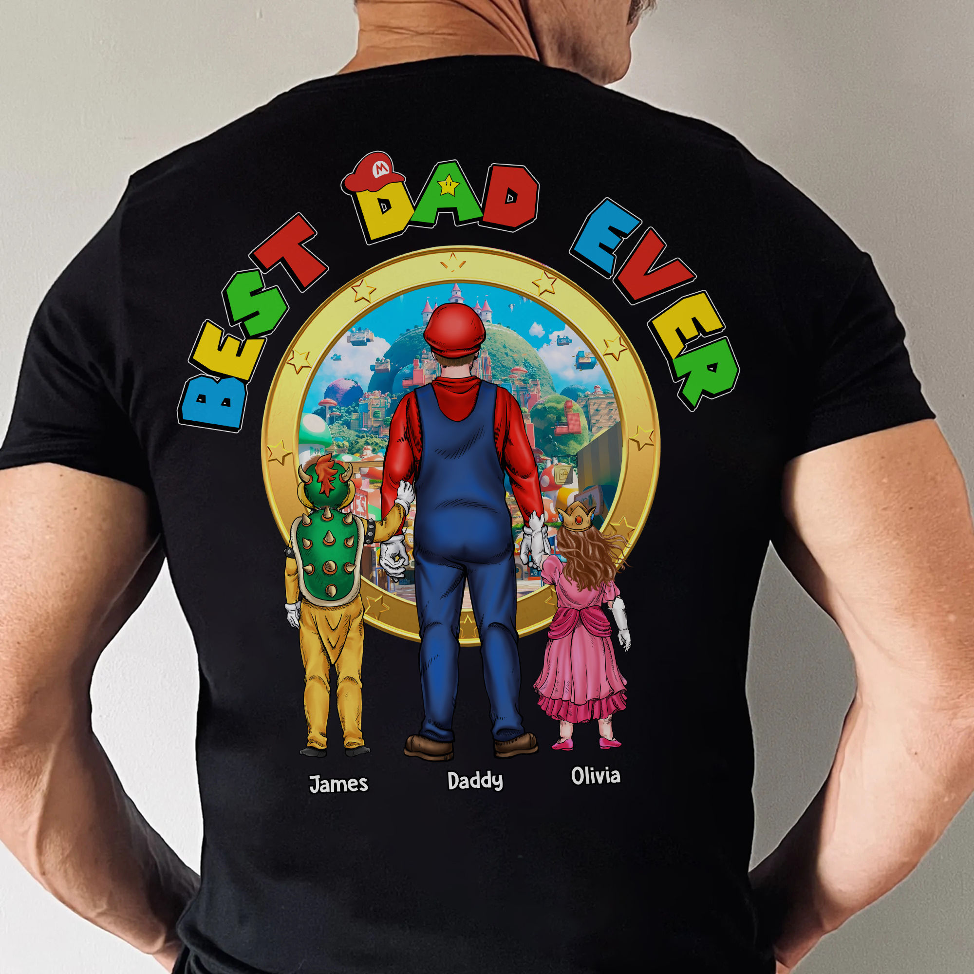 Custom Dad Shirt Best Dad Ever Personalized Gift for Him