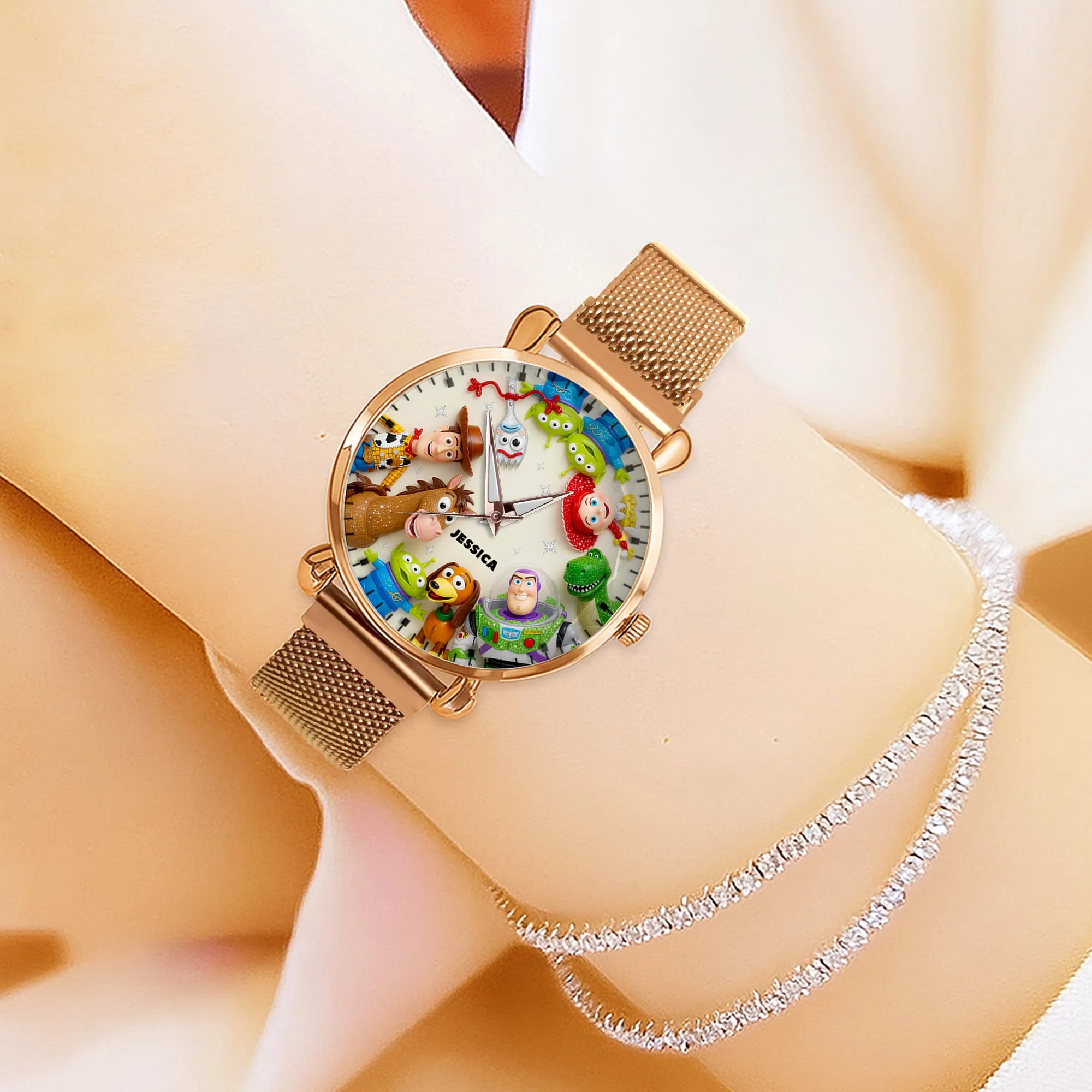Personalized Women's Watch with Custom Charms - Gift for Movie Fans