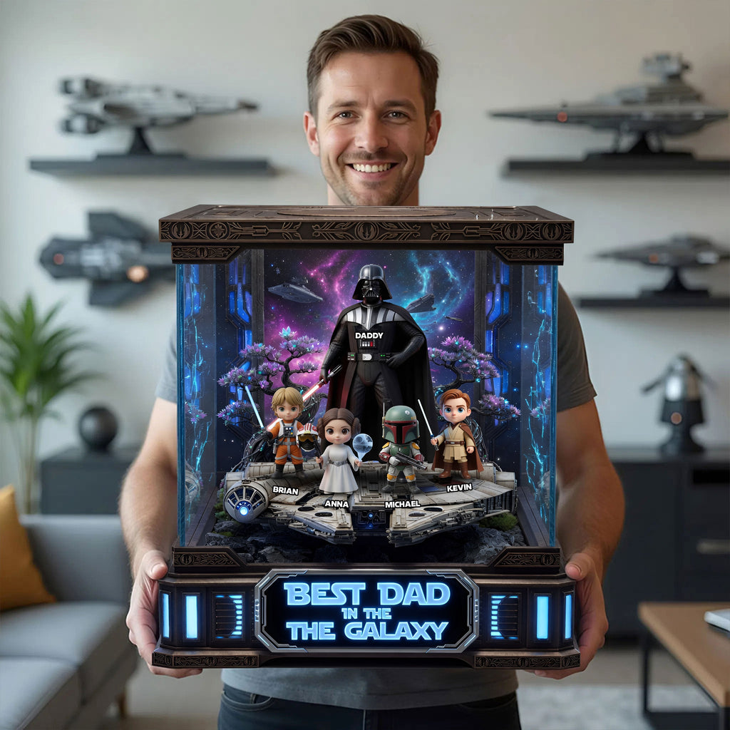 Personalized Acrylic Plaque Best Dad in the Galaxy Gift