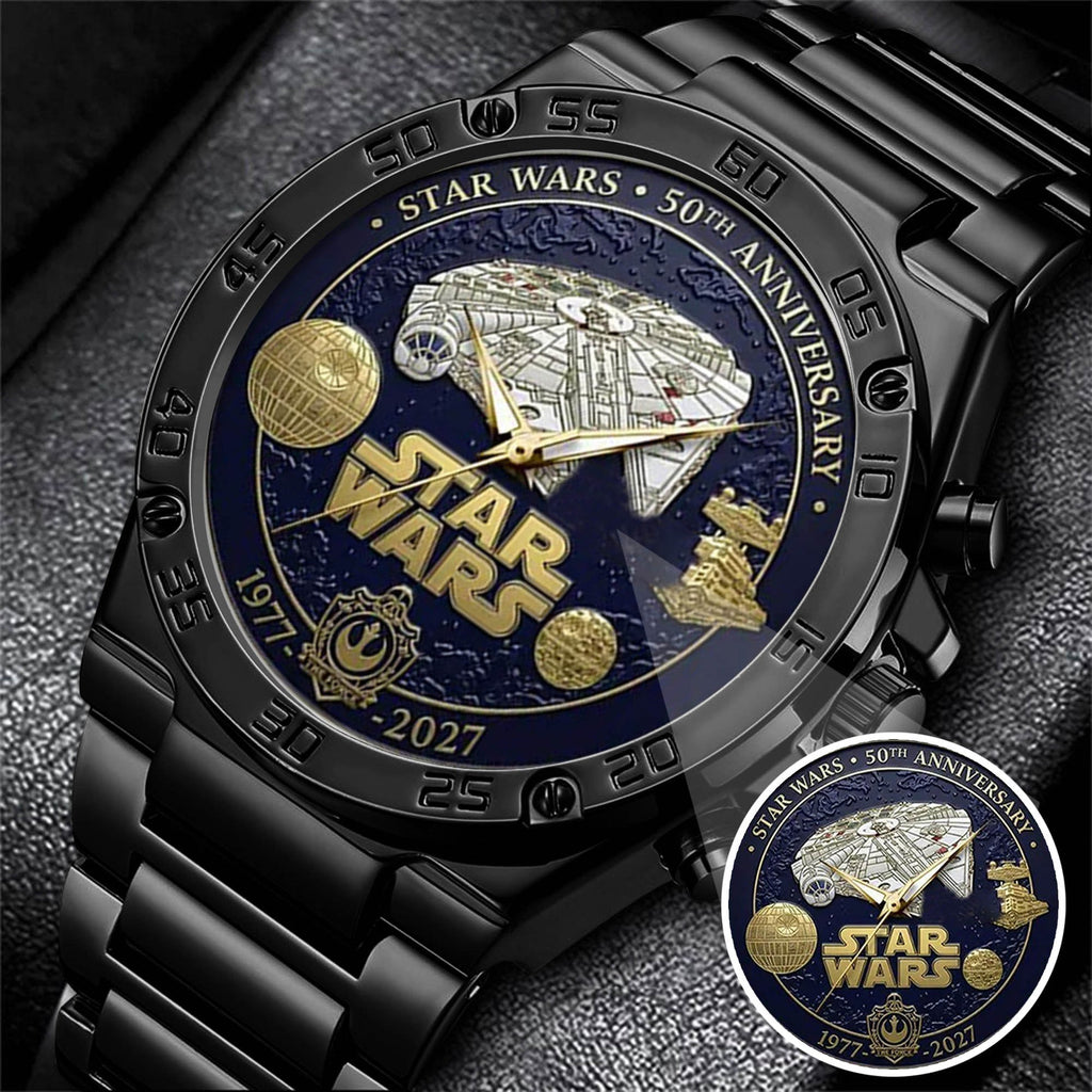 Personalized Star Wars 50th Anniversary Hand Watch Gift for Movie Fans