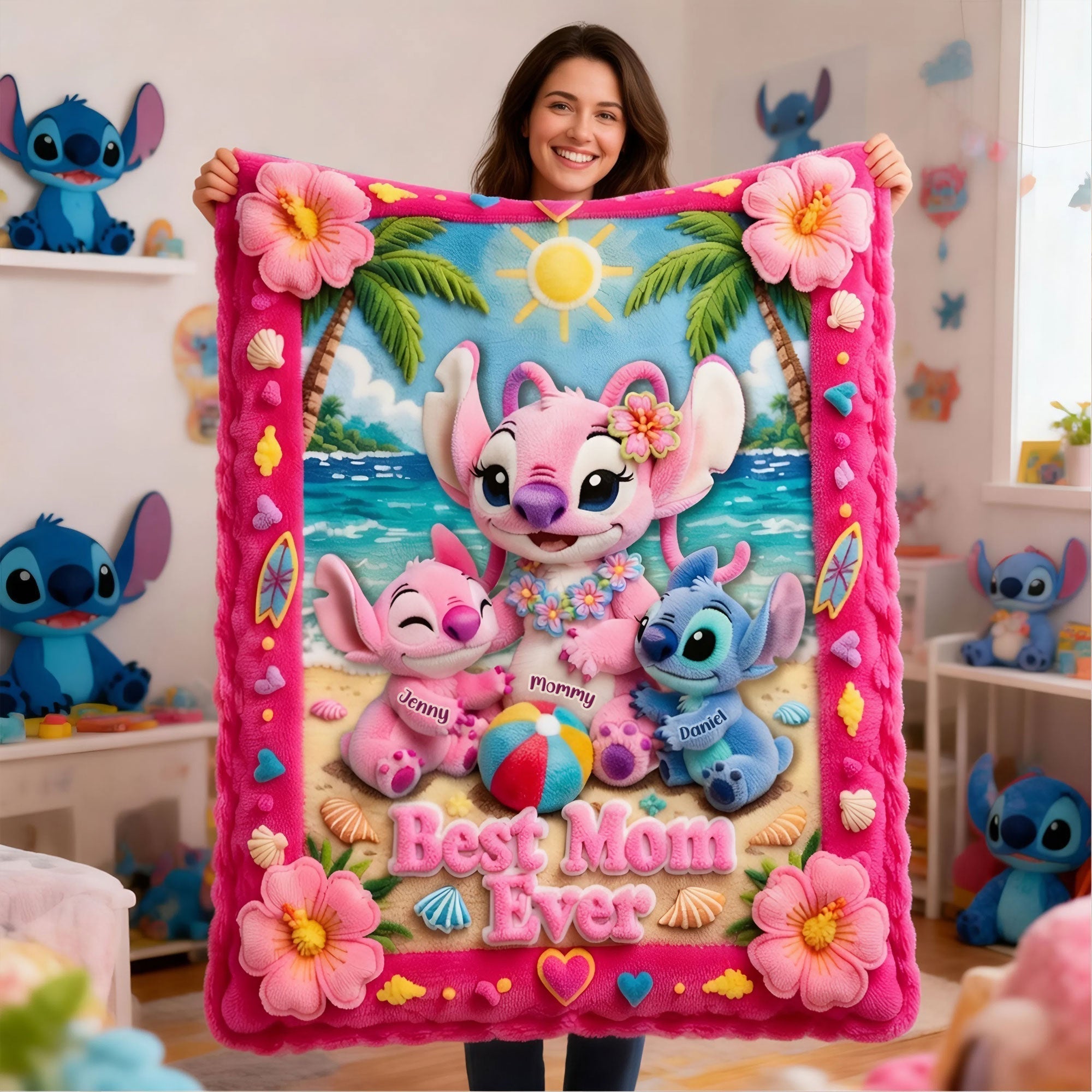 Personalized Blanket Best Mom Ever Gift for Mother's Day Blanket GradoCreations