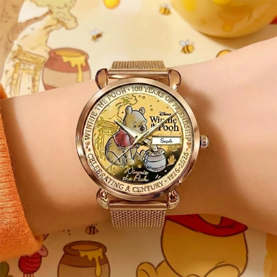 Personalized Winnie the Pooh Women’s Hand Watch Gift for Fans