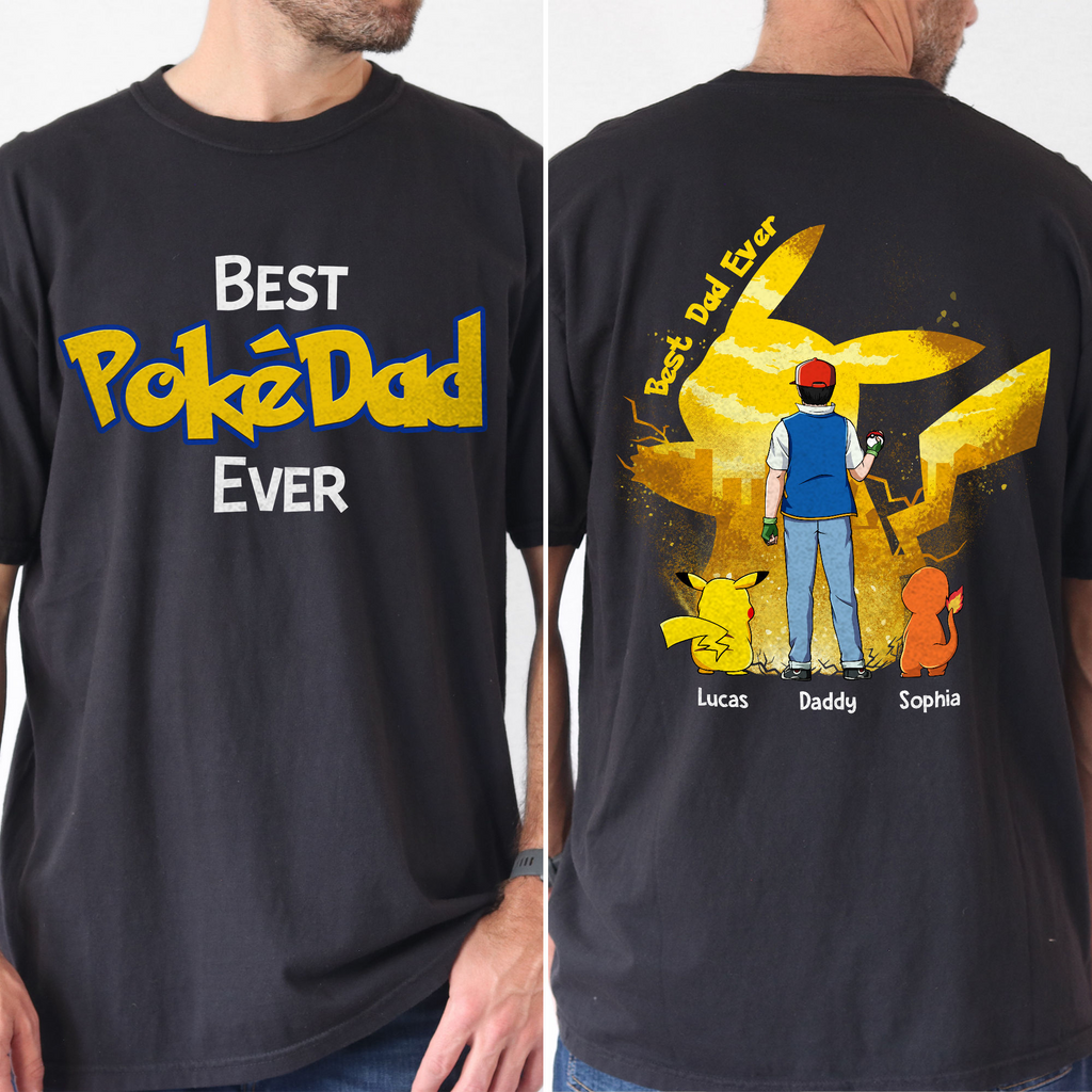 Personalized Best Dad Ever Shirt Custom Family Design Gift for Dad