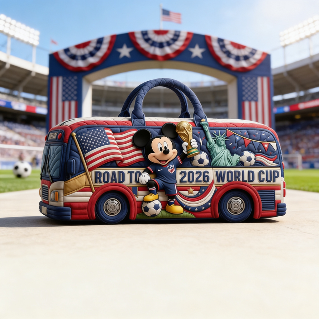 Personalized Quilted Duffle Bag with 2026 Championship Design | Perfect Travel Gift for Football Fans