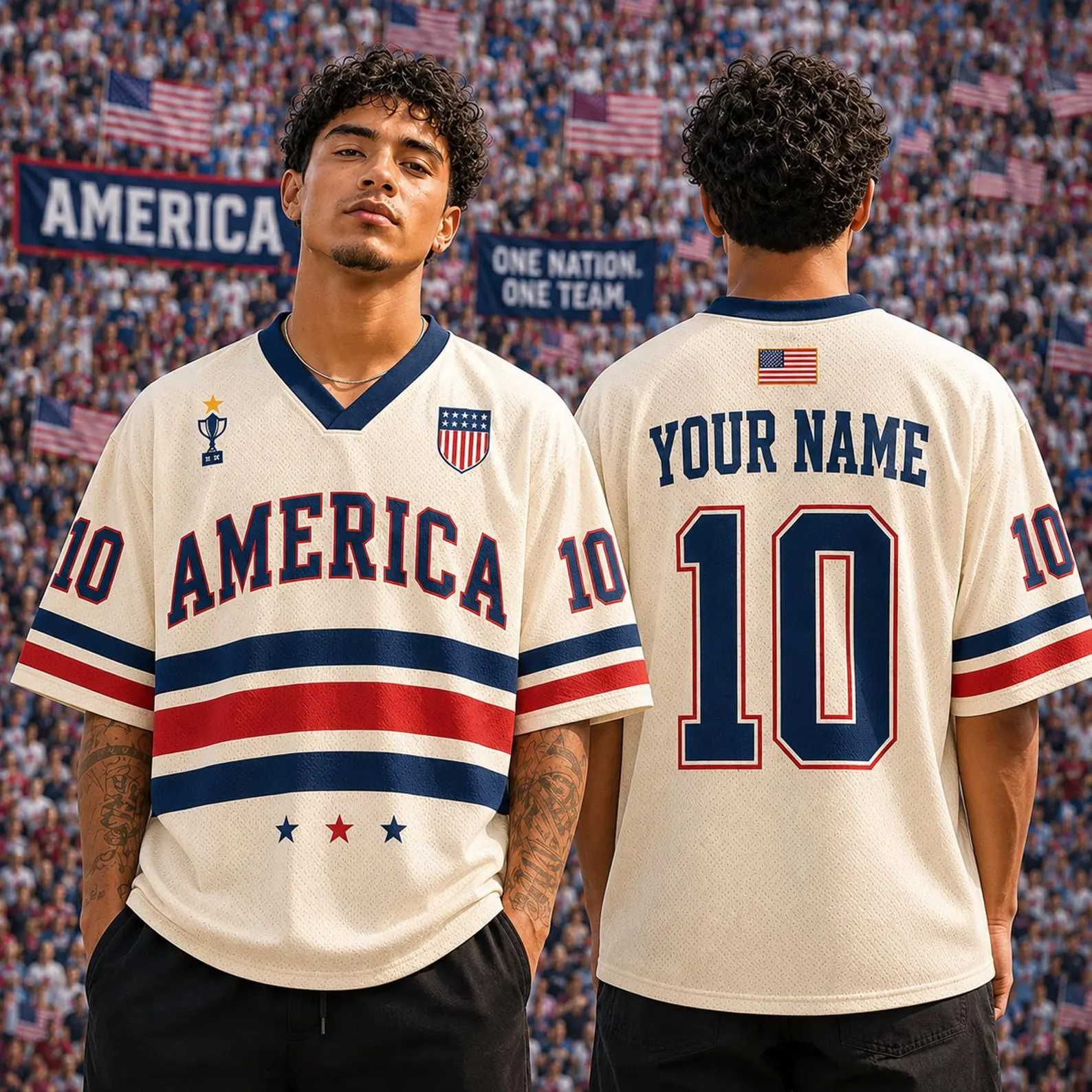 Personalized USA Soccer Jersey Custom Name Gift for Fans