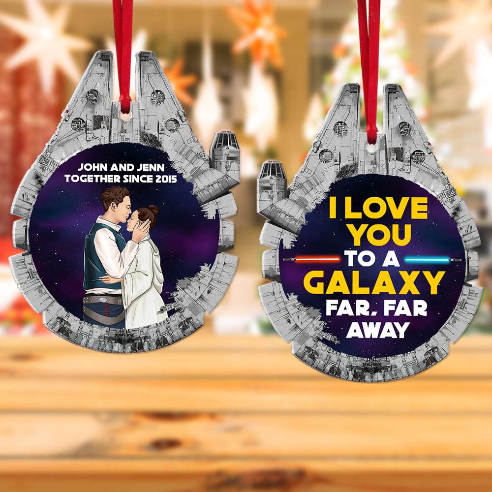 Personalized Acrylic Ornament I Love You Galaxy Gift for Couples
